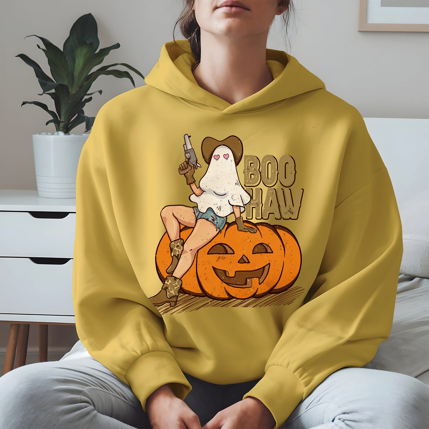Boo Haw Halloween Cowgirl Tee