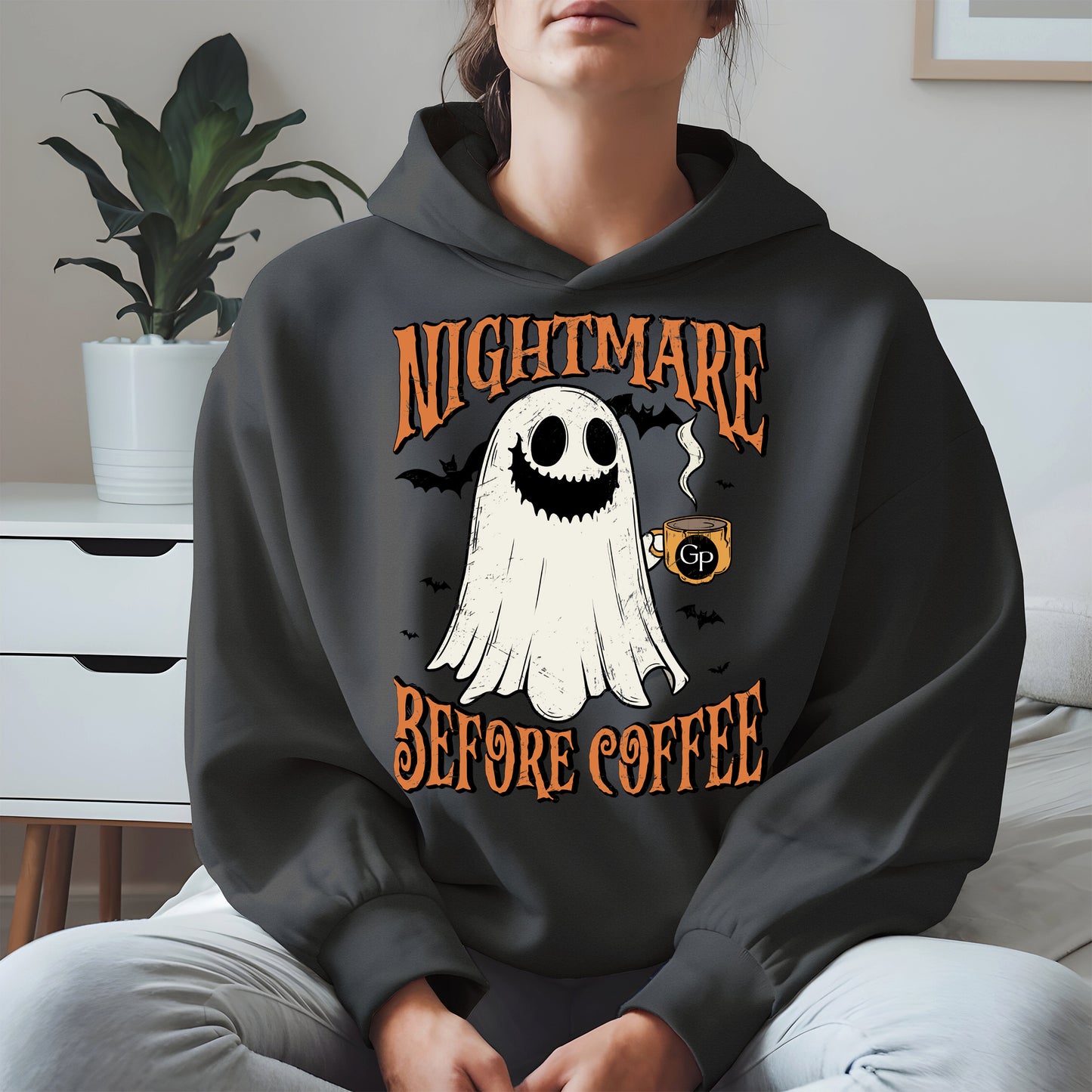 Funny Halloween Ghost Tee for Coffee Shirt