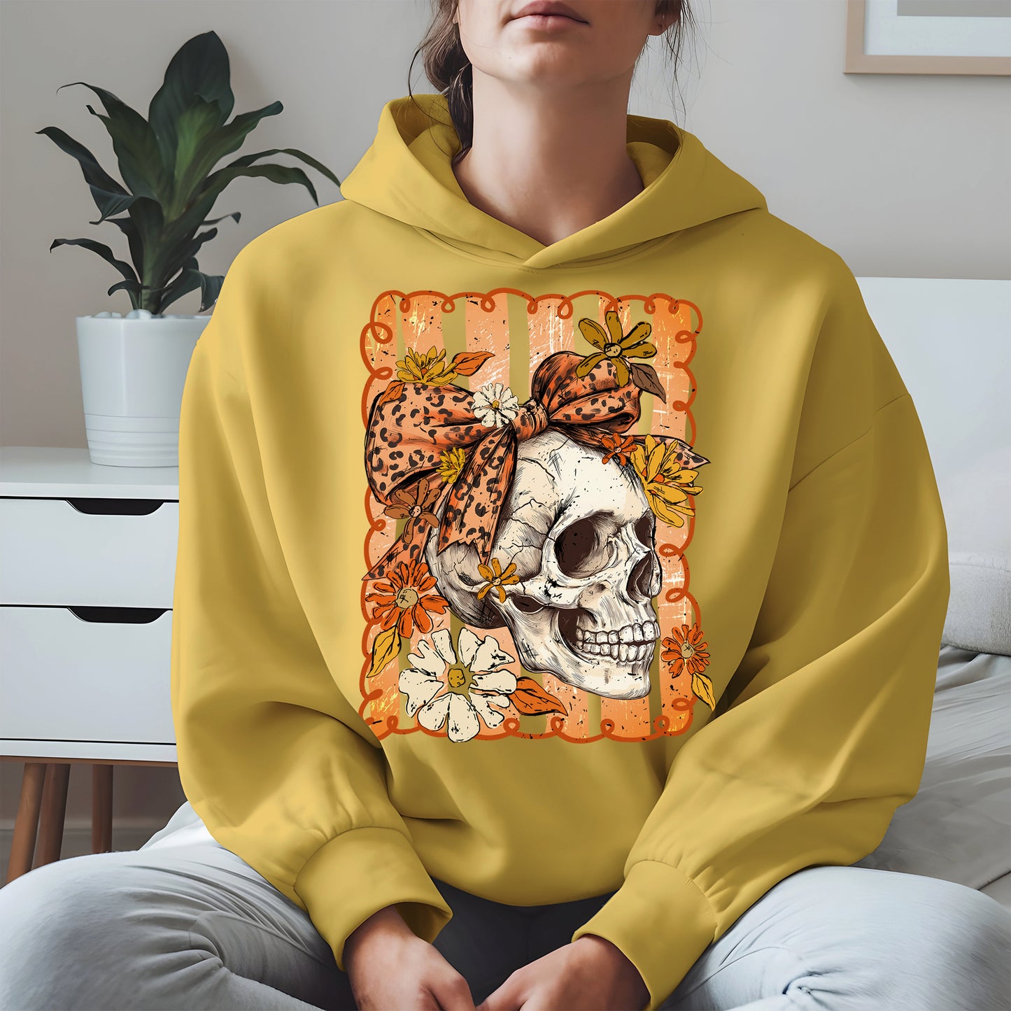 Skull Fall Bow halloween shirt
