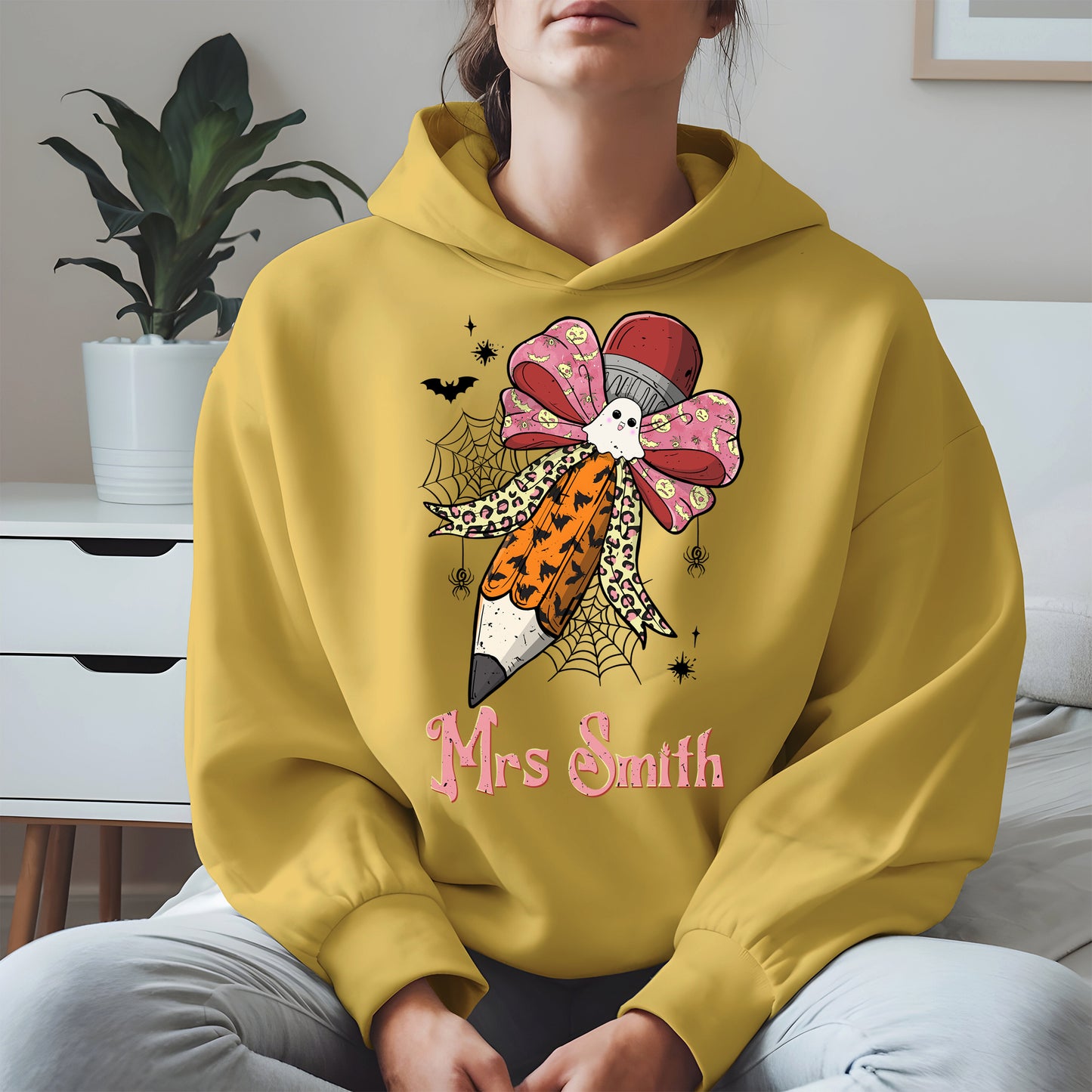 Teacher Pencil Bow Halloween shirt