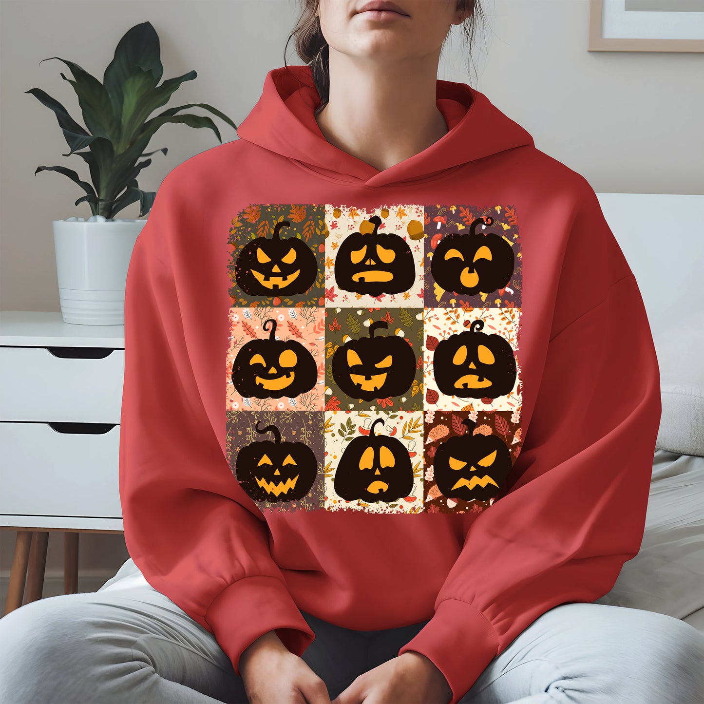 Funny Pumpkin Faces Shirt Hoodie Sweatshirt for Halloween Lovers