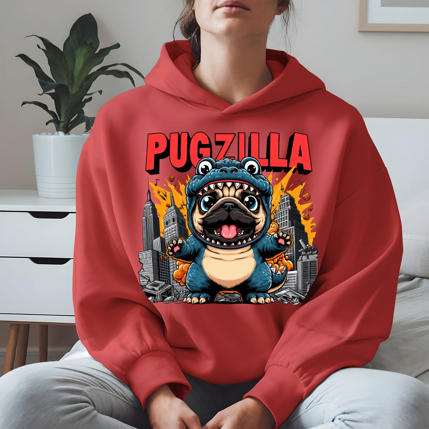 Pugzilla Funny Dog Shirt Hoodie Sweatshirt