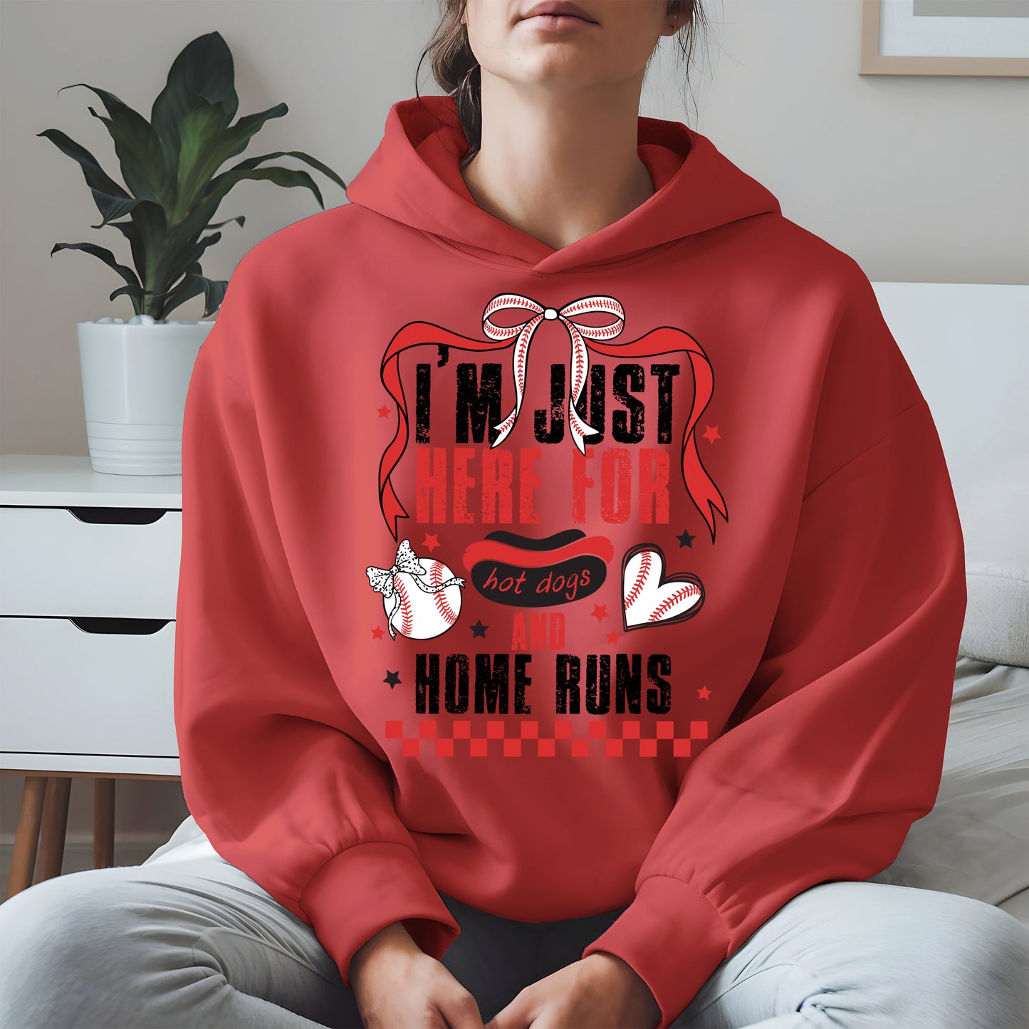 Here For Hot Dogs Baseball Shirt Sport Tee Hoodie Sweatshirt