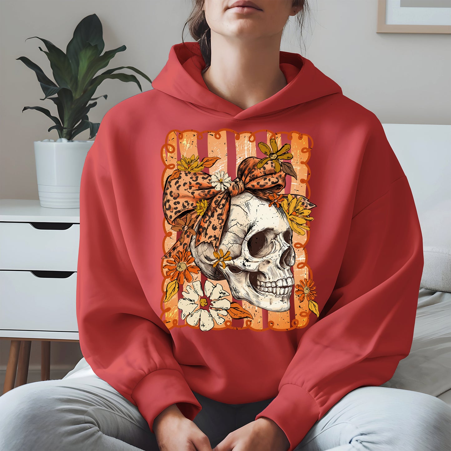 Skull Fall Bow halloween shirt