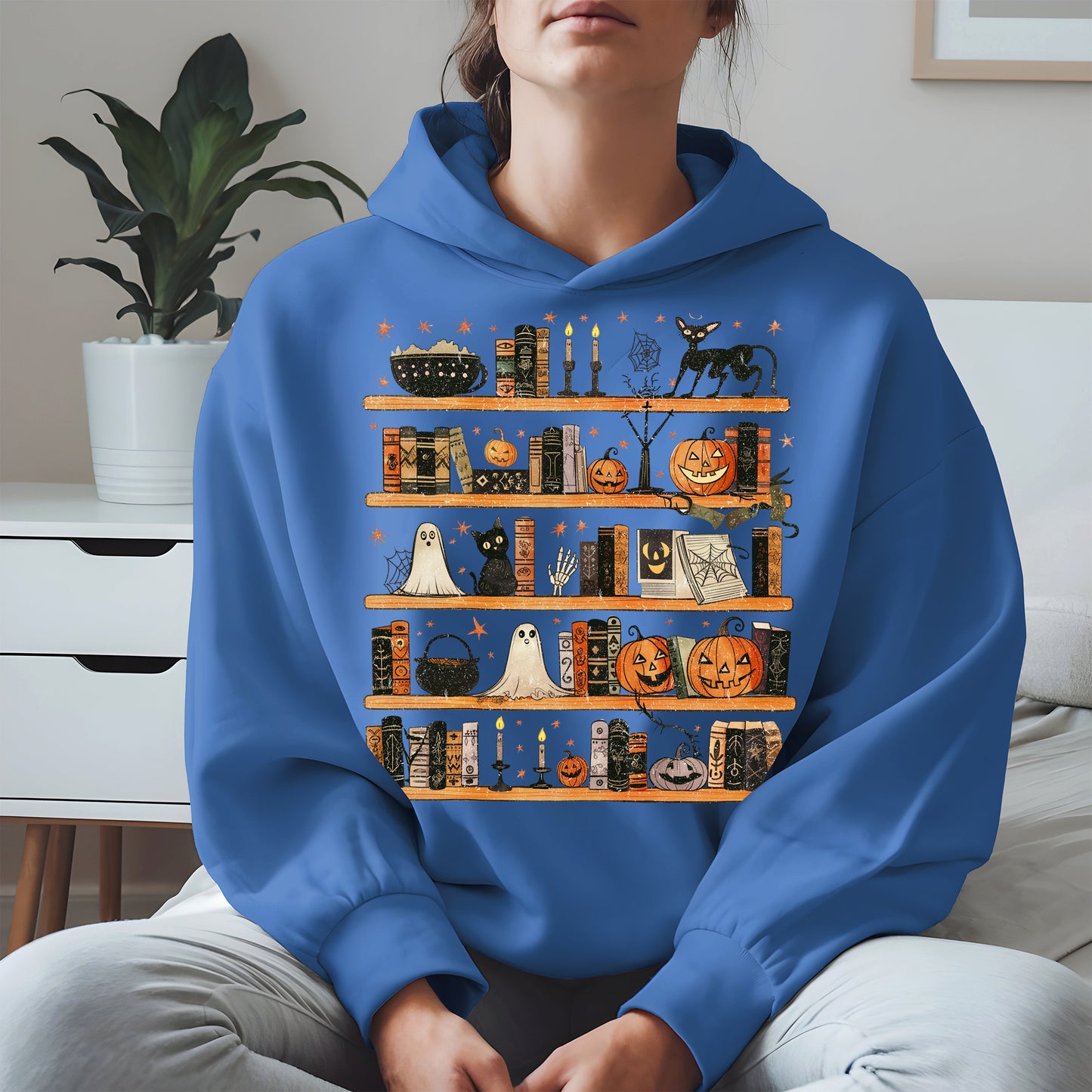 Haunted Bookshelf Halloween Shirt