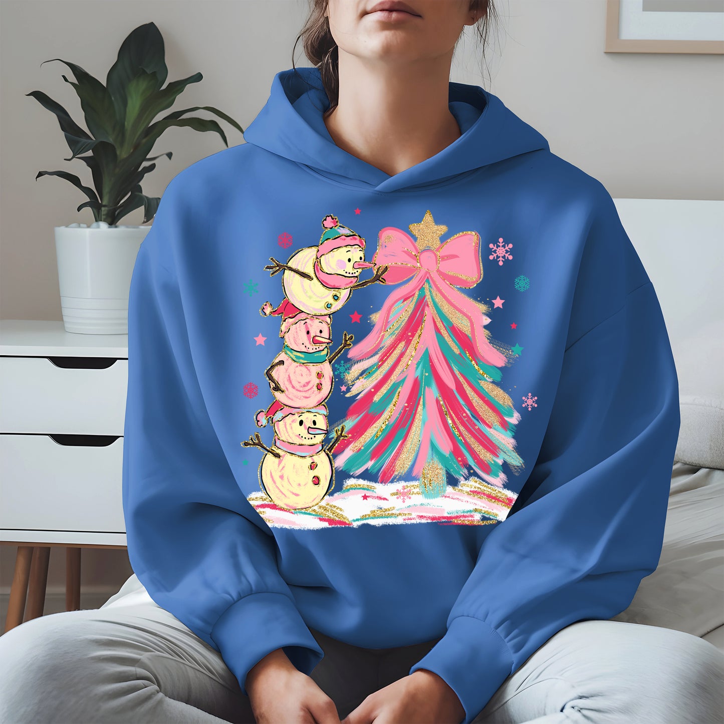 Stacked Snowmen Christmas Tree Shirt