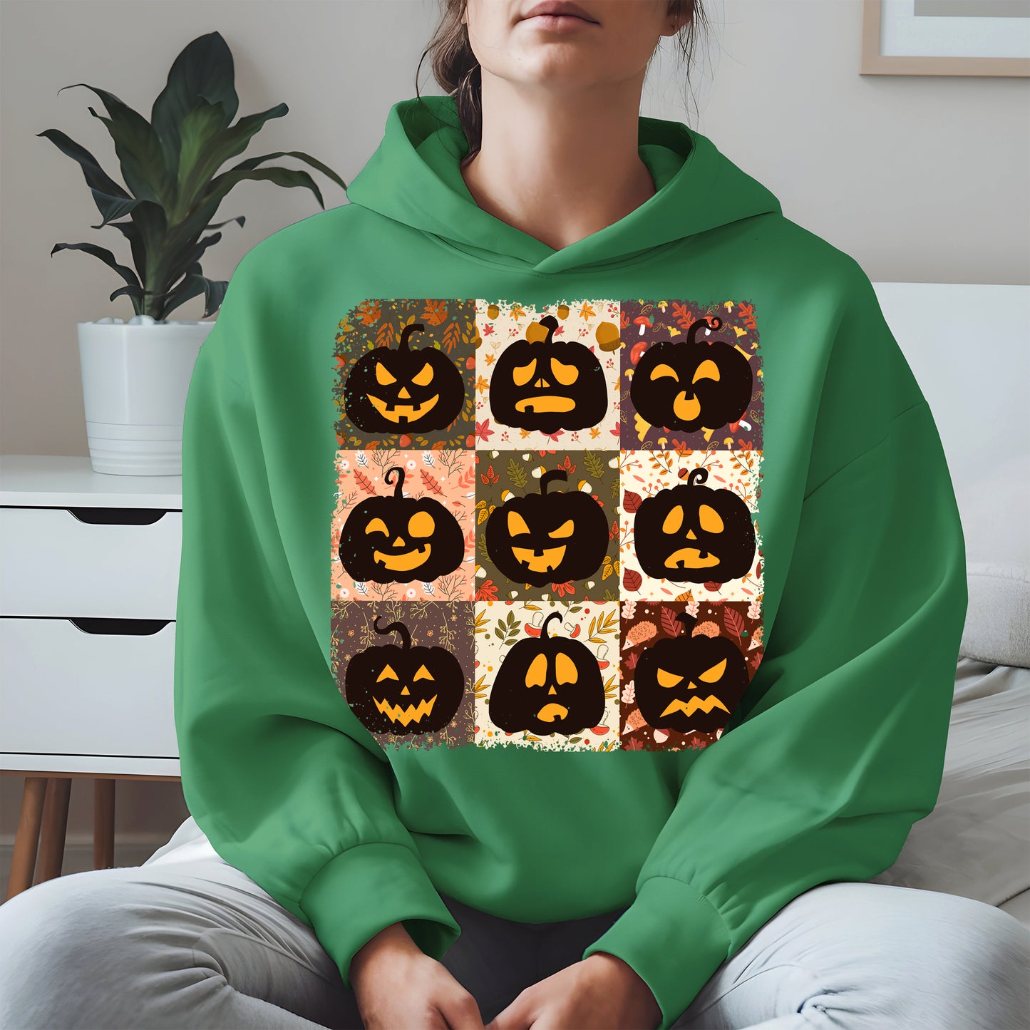 Funny Pumpkin Faces Shirt Hoodie Sweatshirt for Halloween Lovers