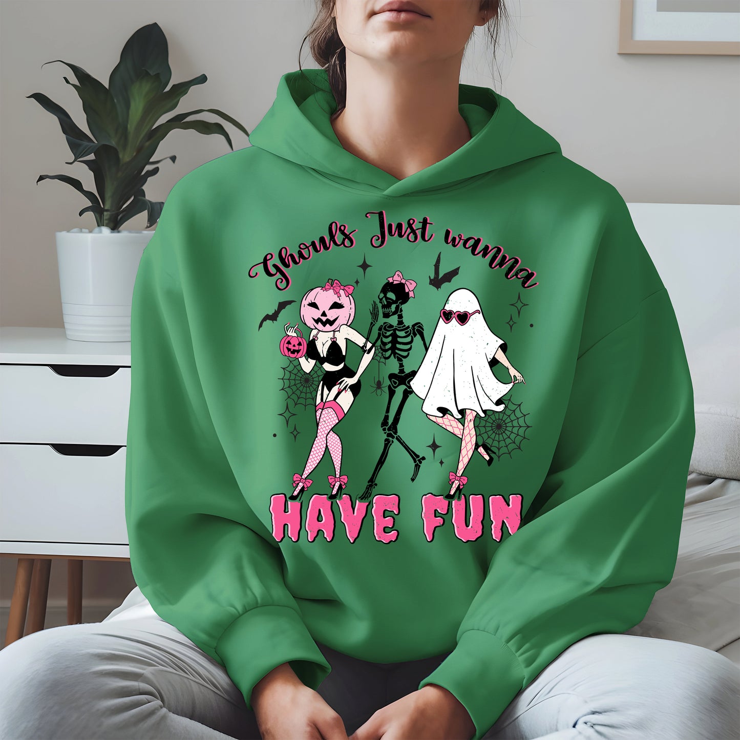 Ghouls Just Wanna Have Fun Halloween Pinup Design
