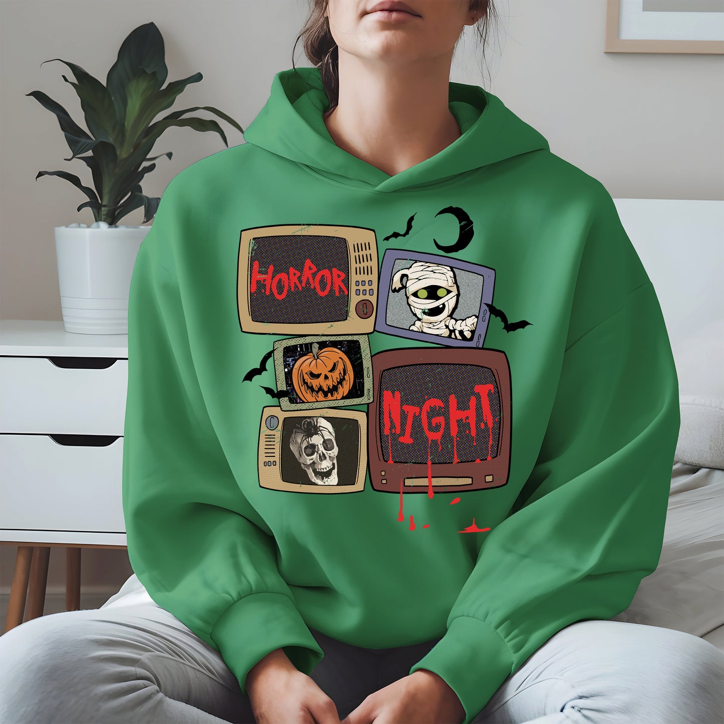 Horror Night Retro TV Halloween Shirt