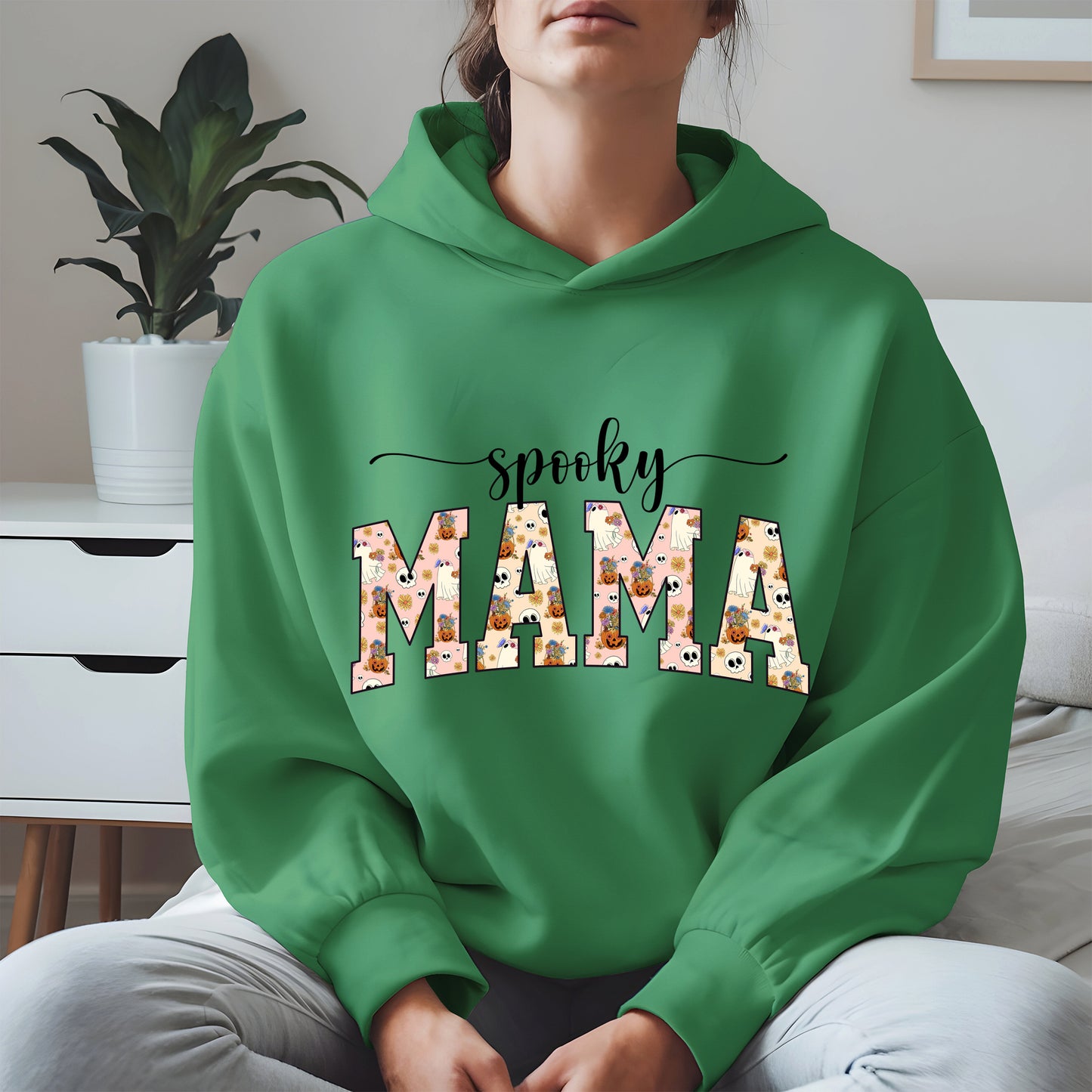 Halloween Mama Shirt for Moms Cute Ghost