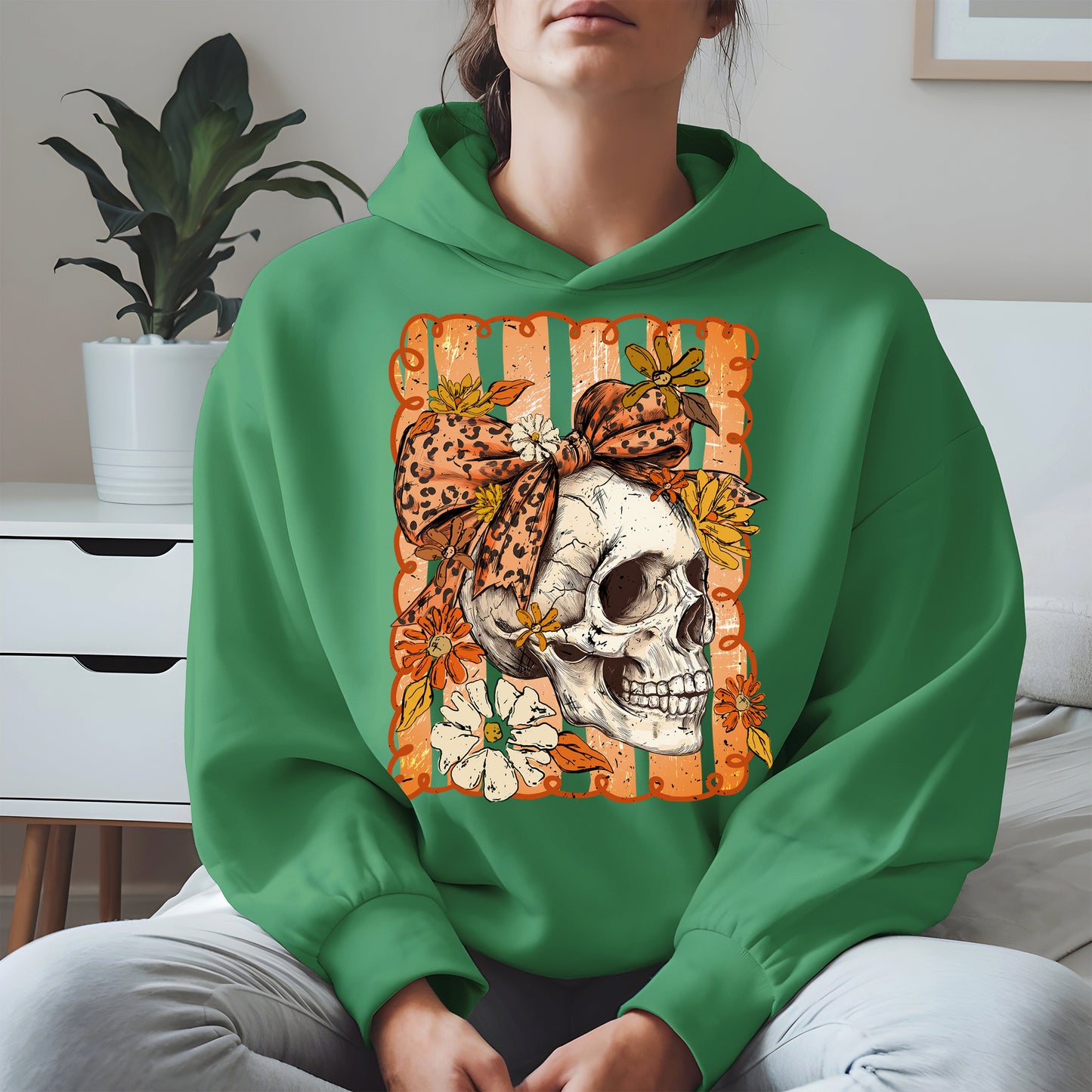 Skull Fall Bow halloween shirt