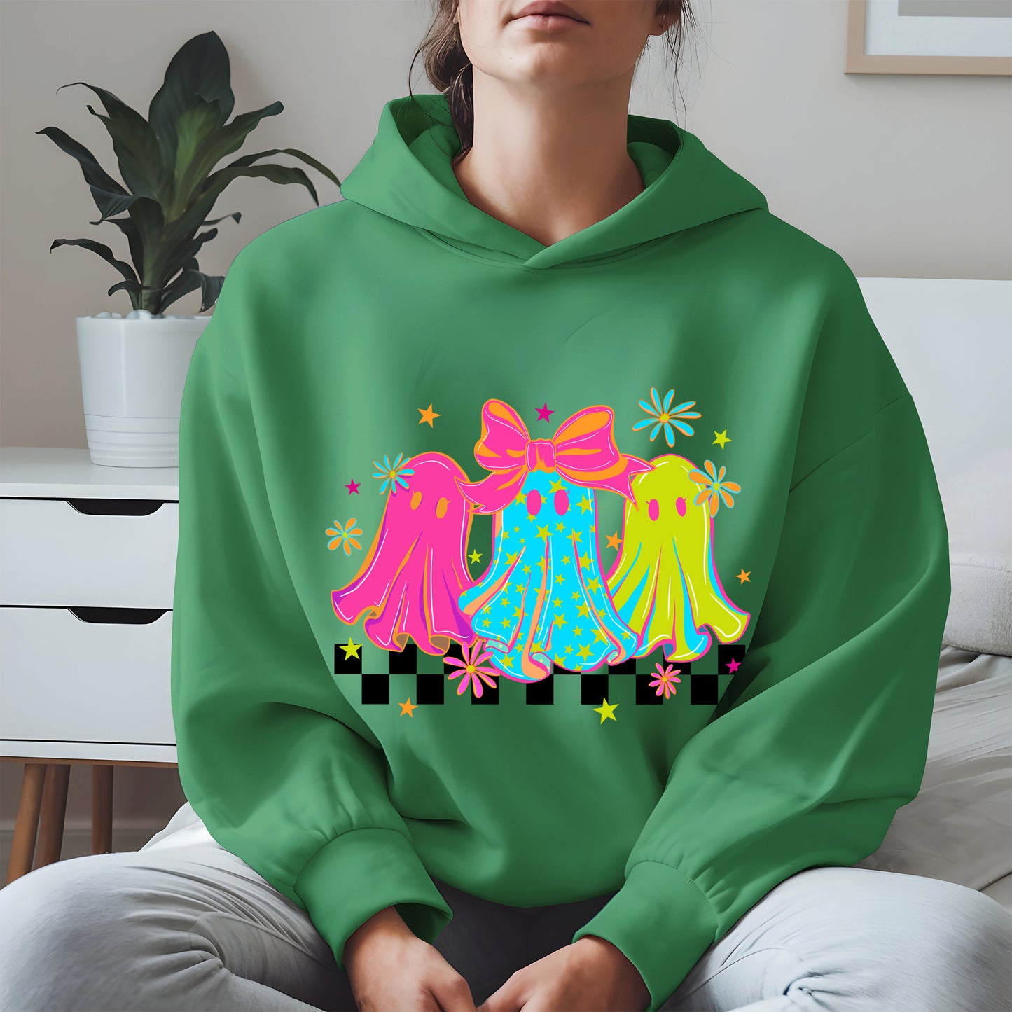 Retro Neon Cute Ghost halloween shirt