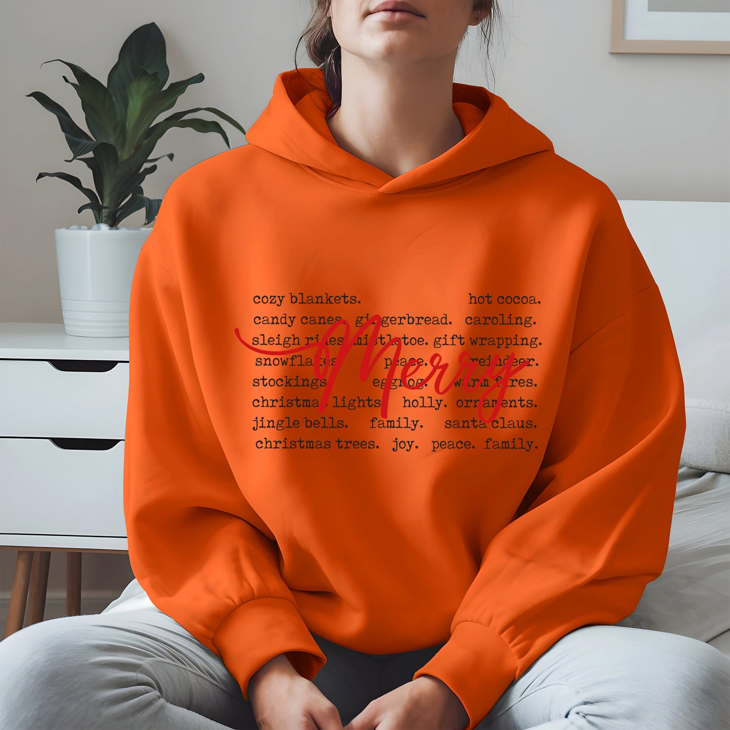 Merry Christmas Typography Shirt Hoodie