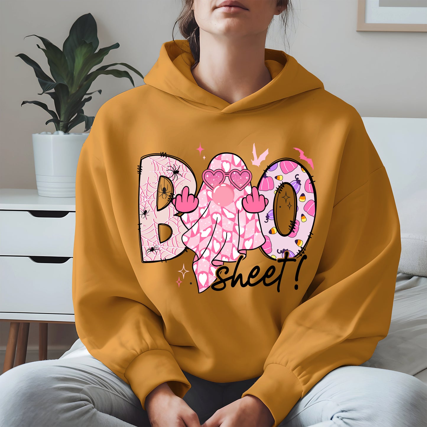 Pink Sassy Ghost Boo Shirt - Cute Halloween Attitude Tee