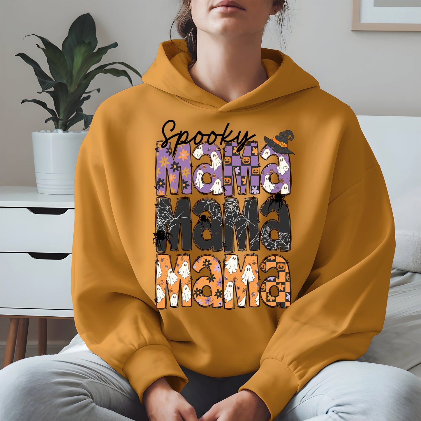 Halloween Mama Shirt - Ghosts and Spooky Patterns