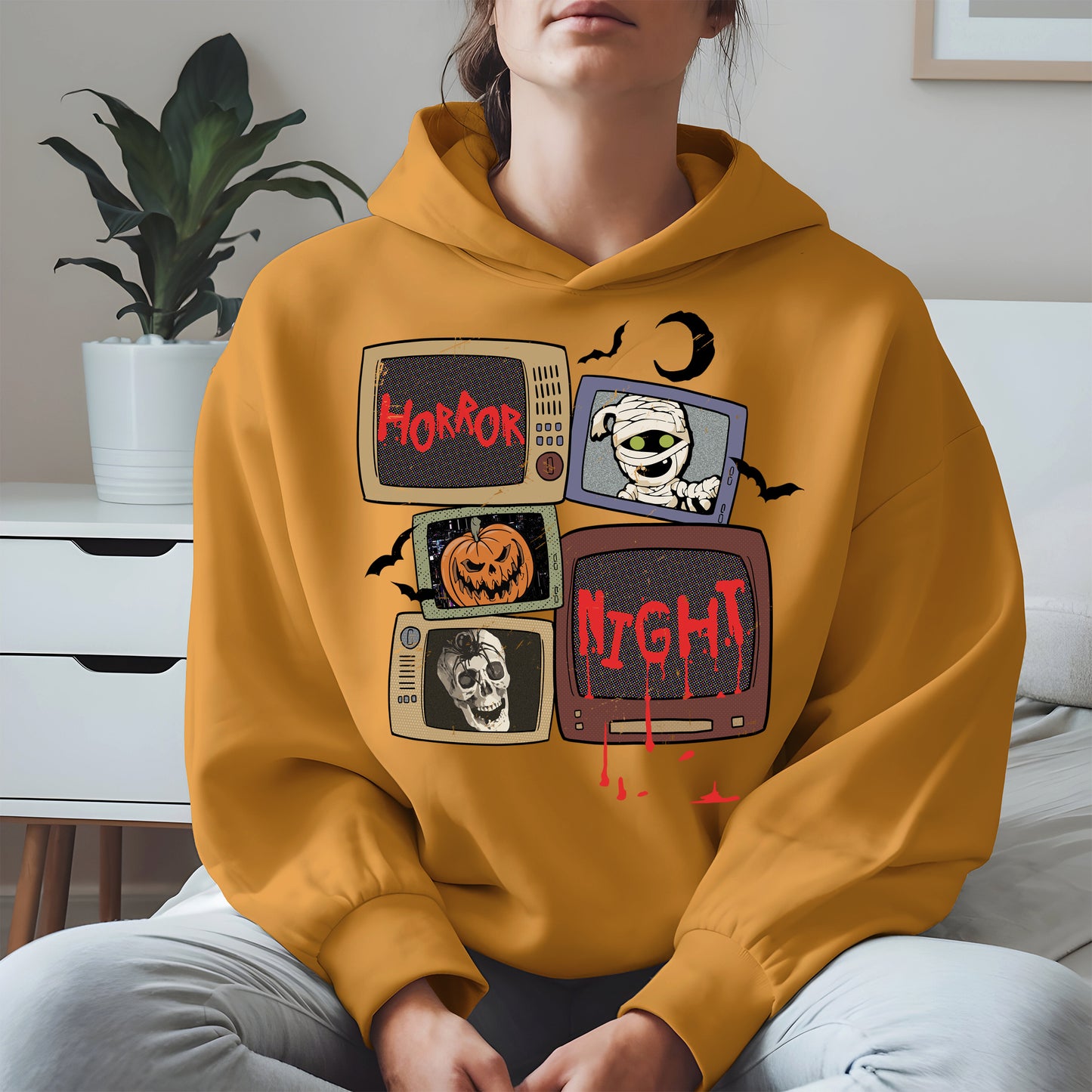 Horror Night Retro TV Halloween Shirt