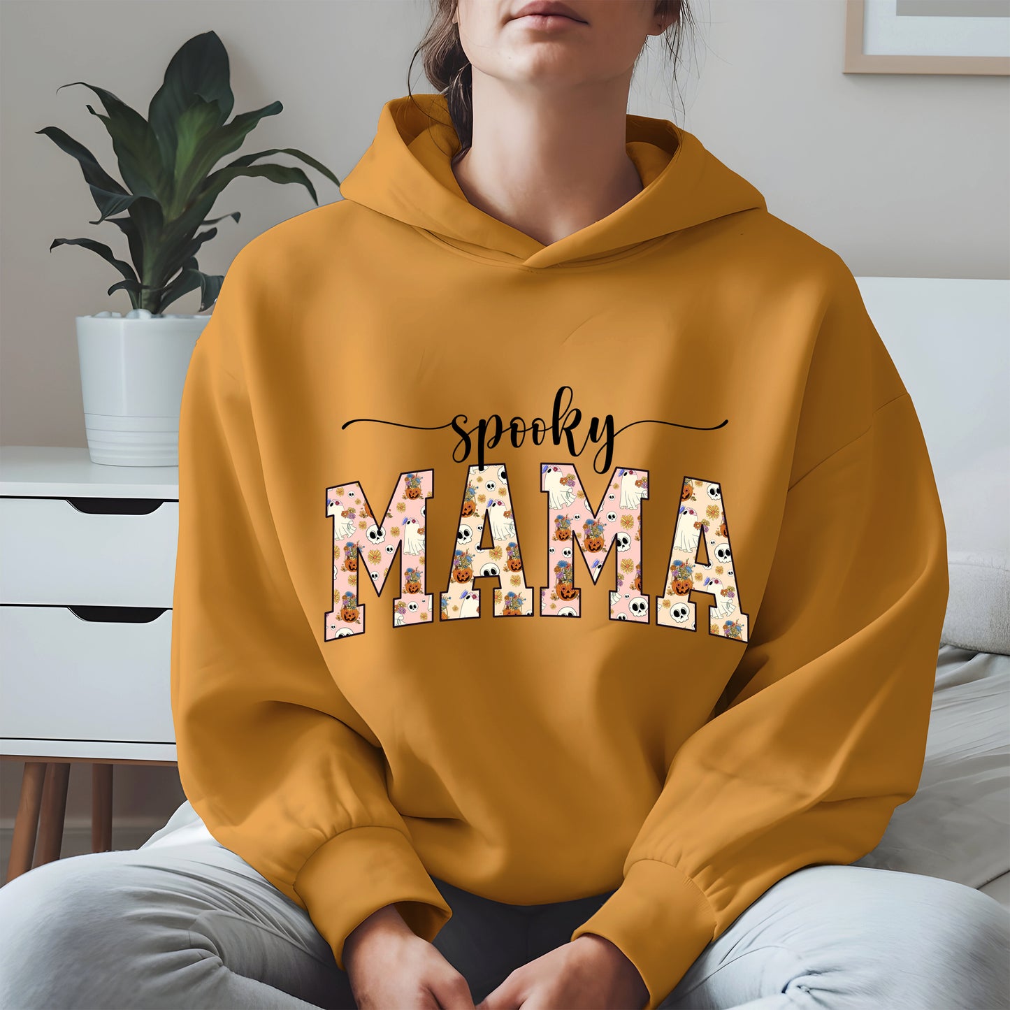 Halloween Mama Shirt for Moms Cute Ghost