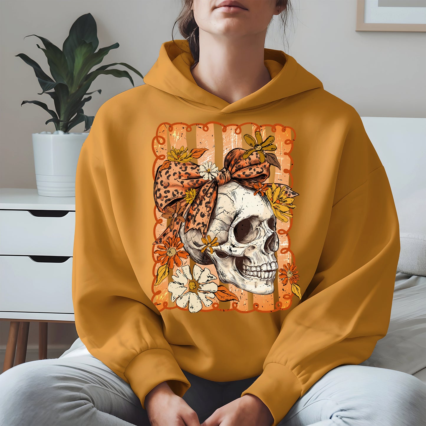 Skull Fall Bow halloween shirt