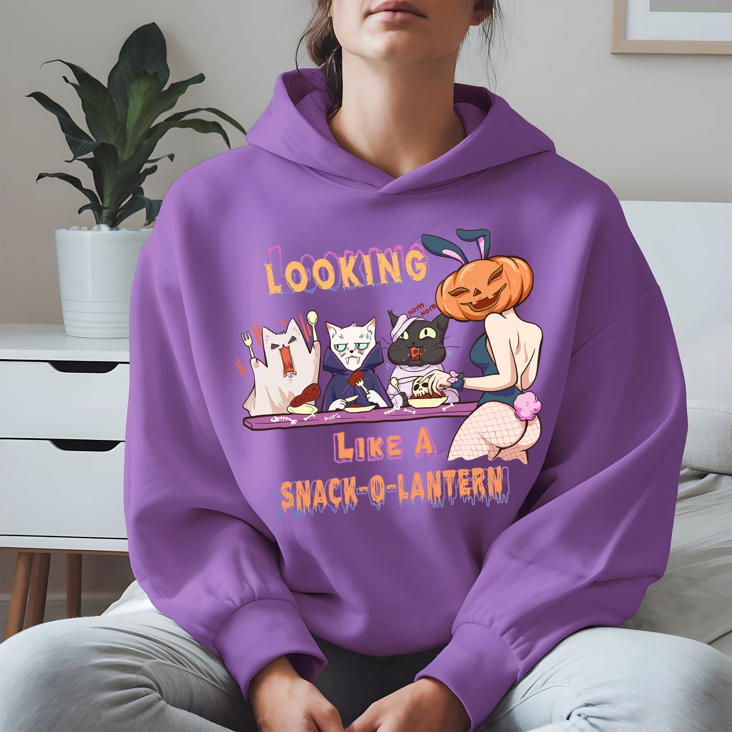Snack-O-Lantern Halloween Cat Tee