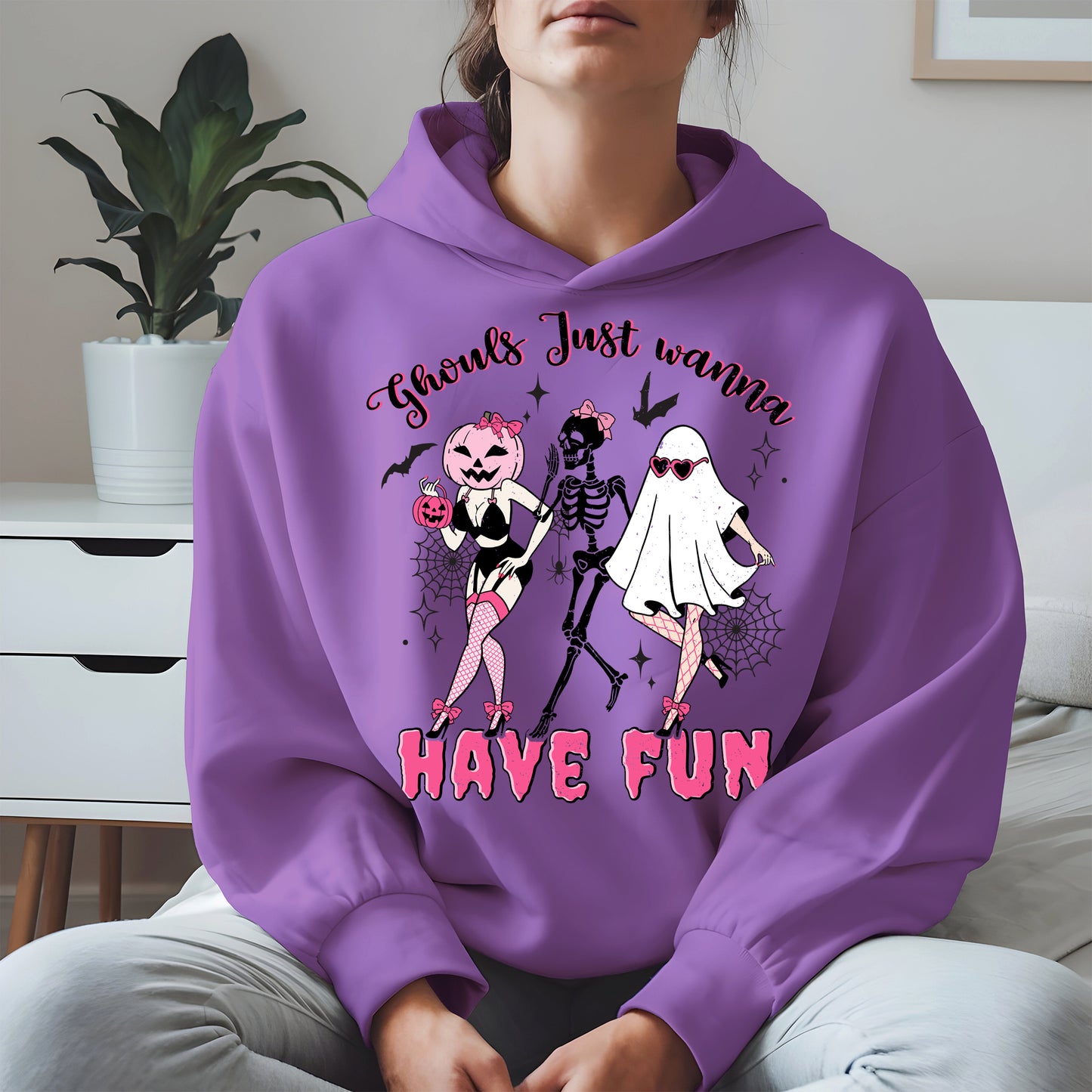 Ghouls Just Wanna Have Fun Halloween Pinup Design