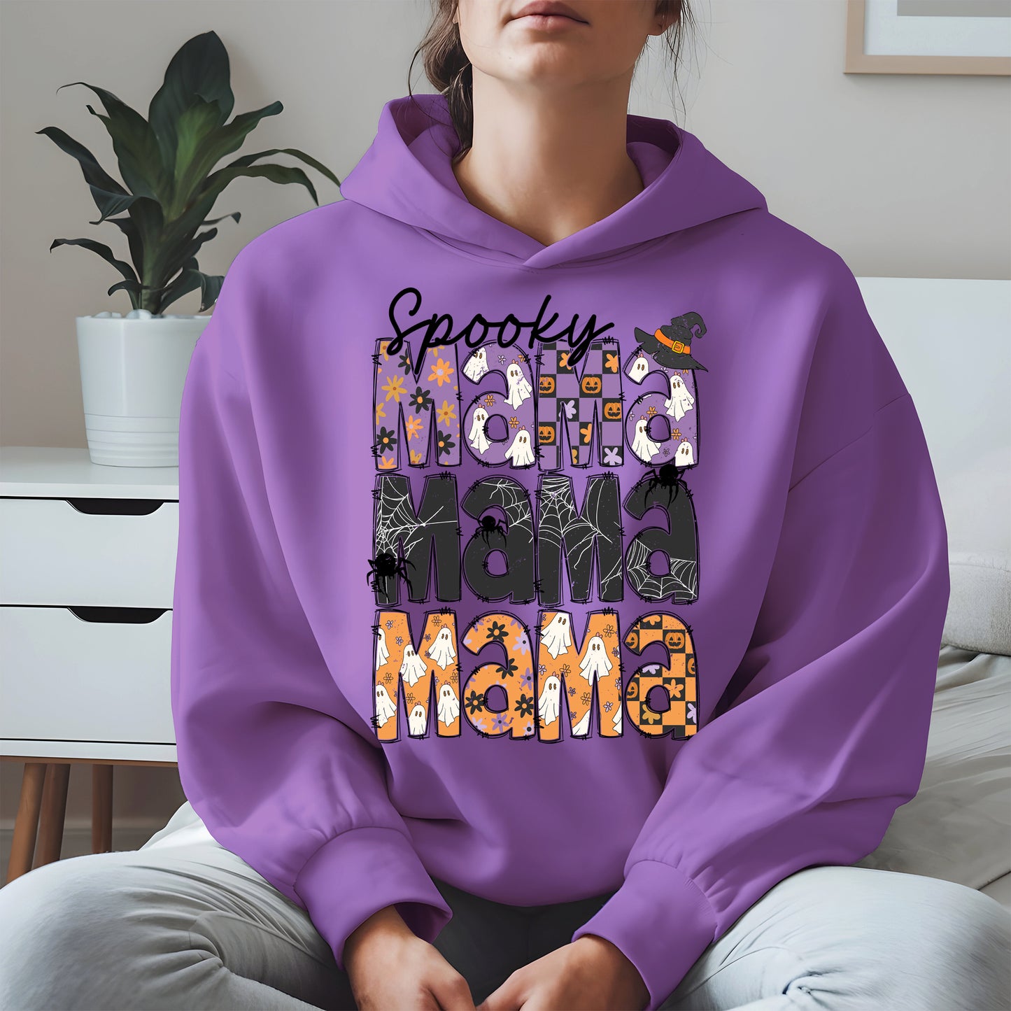 Halloween Mama Shirt - Ghosts and Spooky Patterns