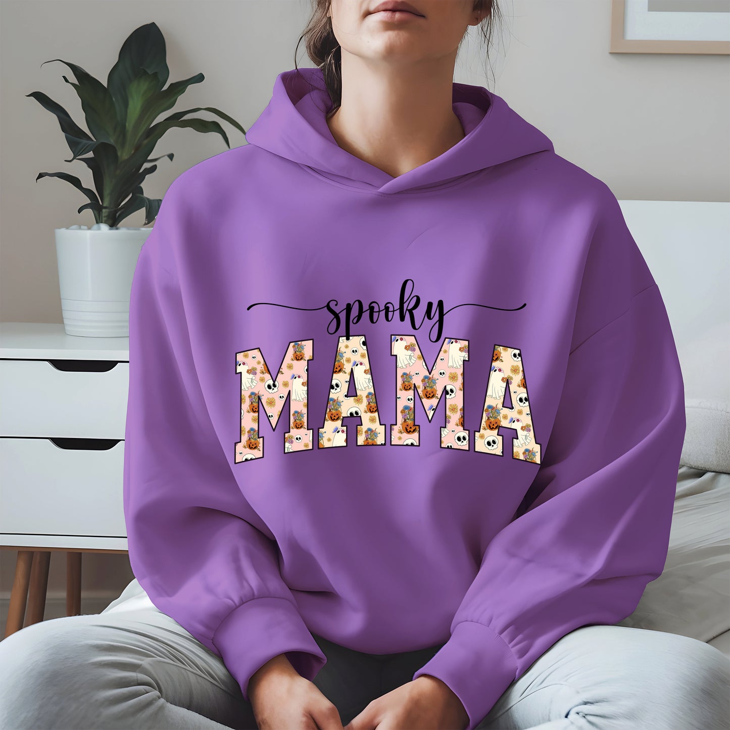Halloween Mama Shirt for Moms Cute Ghost