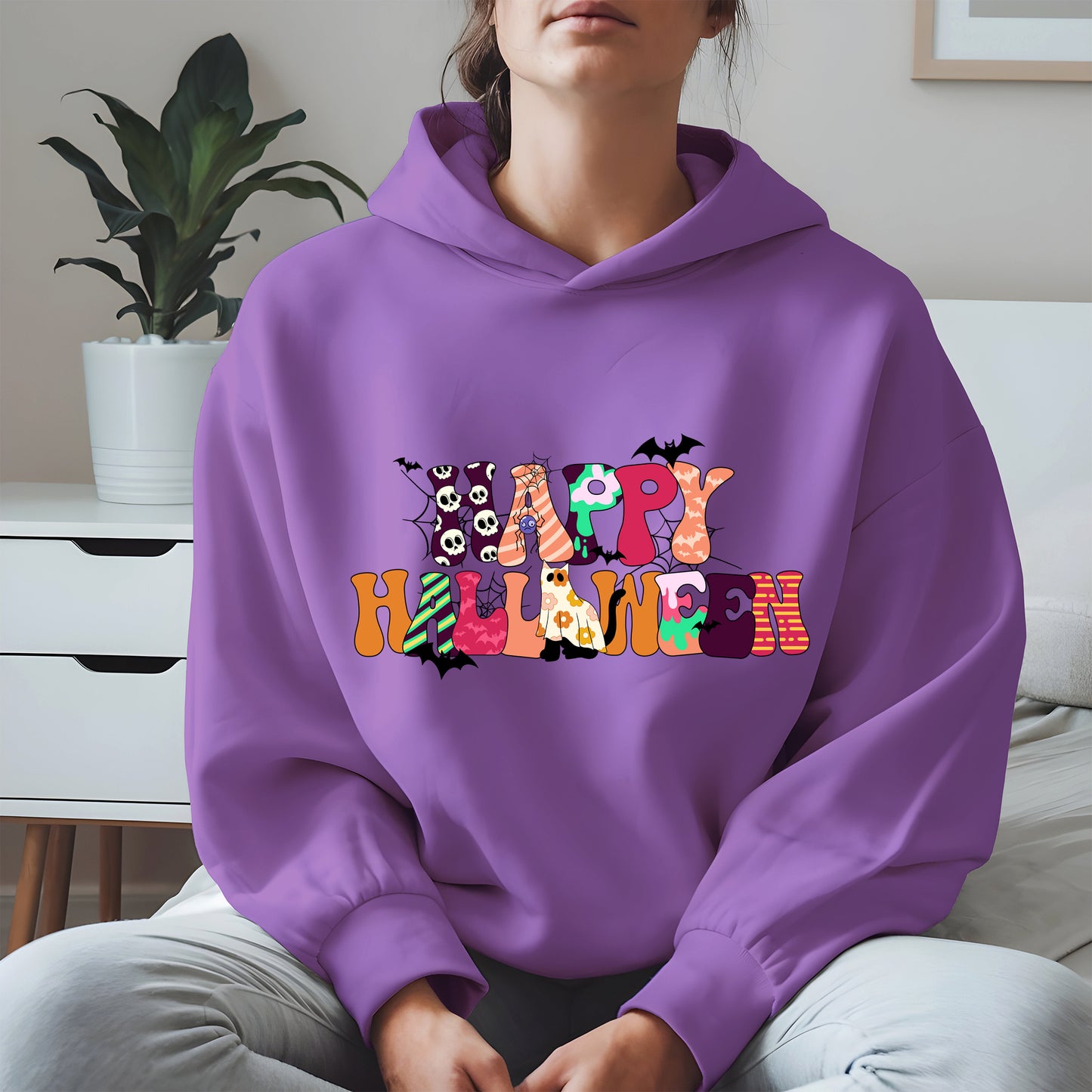 Colorful Ghost Pumpkin Retro Halloween Shirt