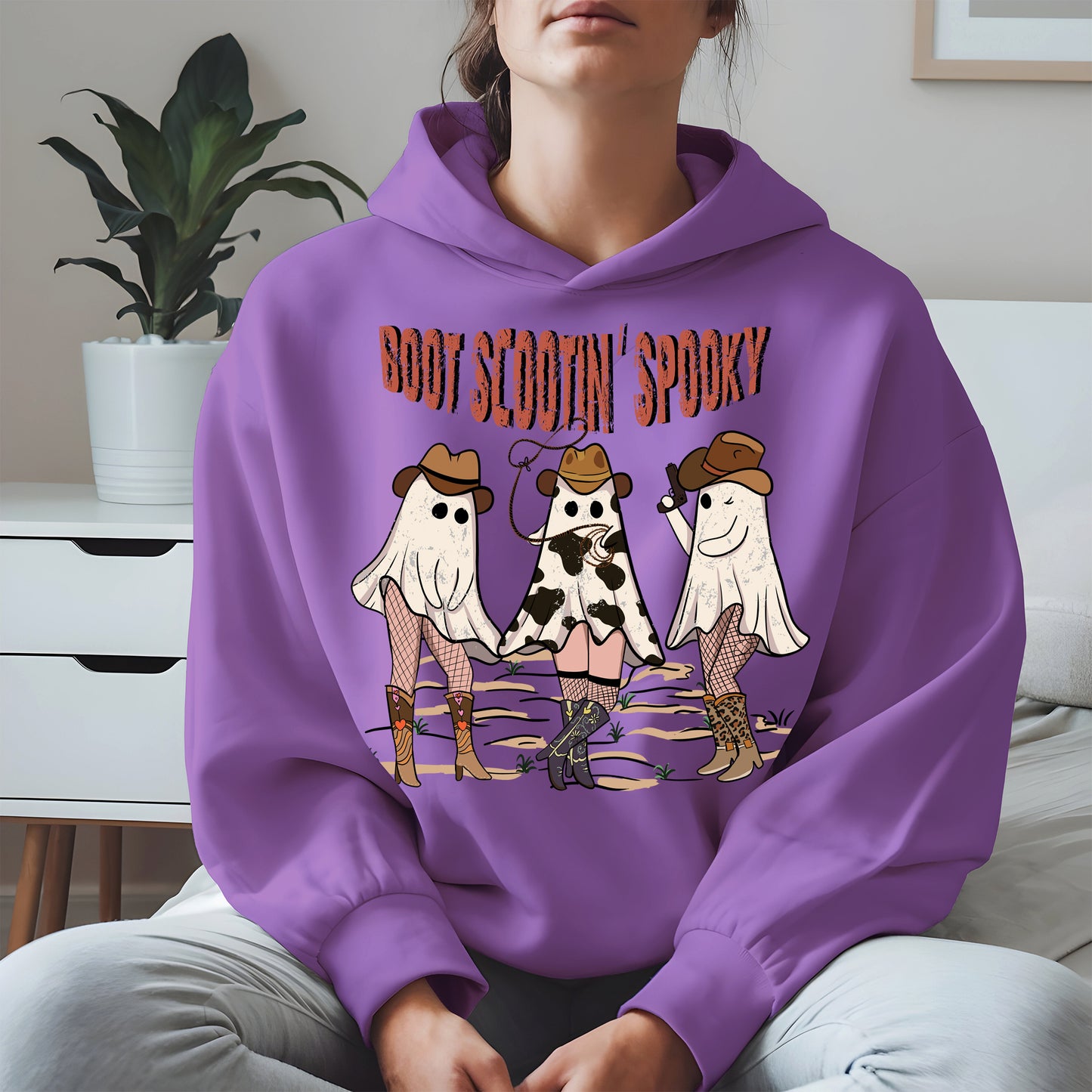 Boot Scootin' Spooky Cowgirl Halloween Tee