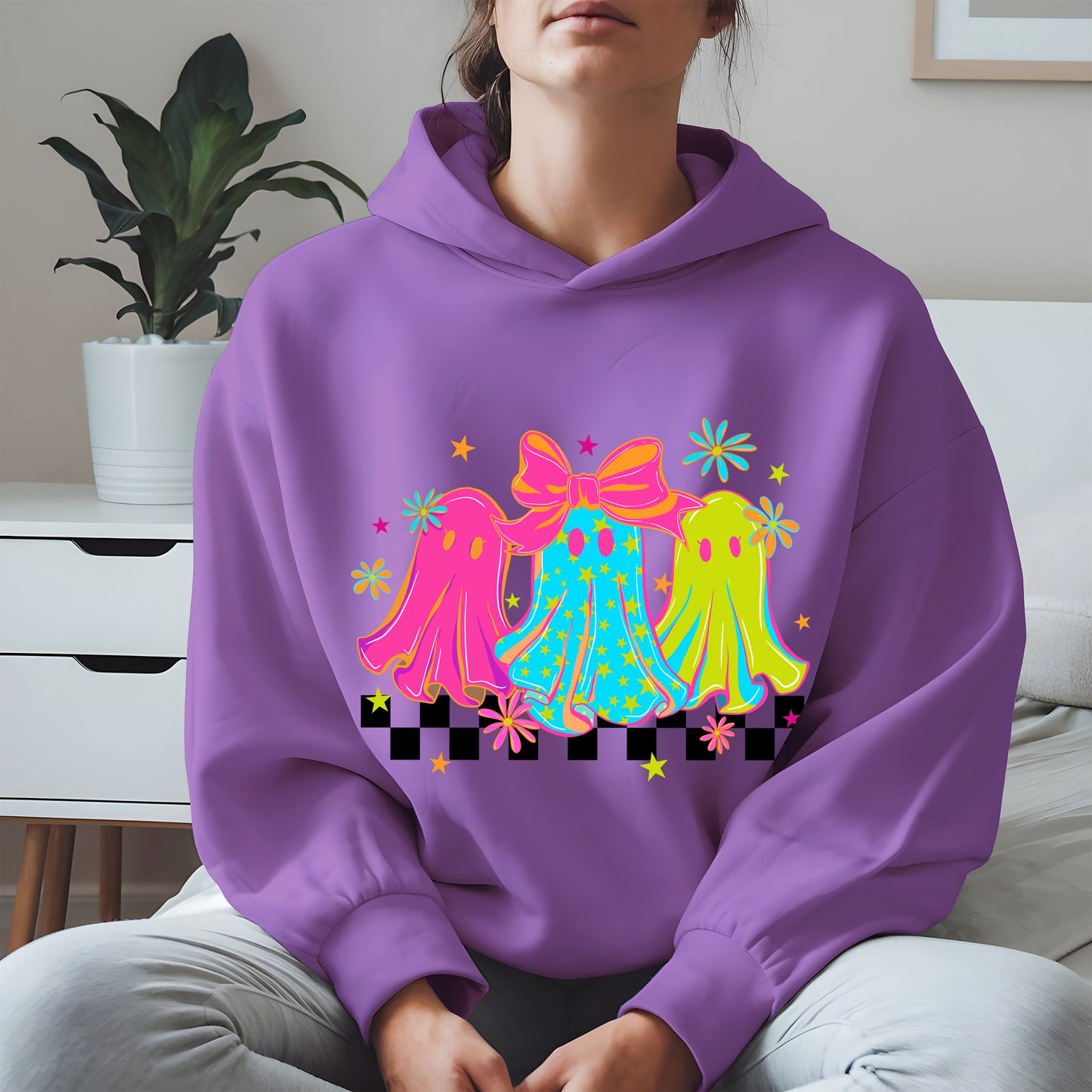 Retro Neon Cute Ghost halloween shirt