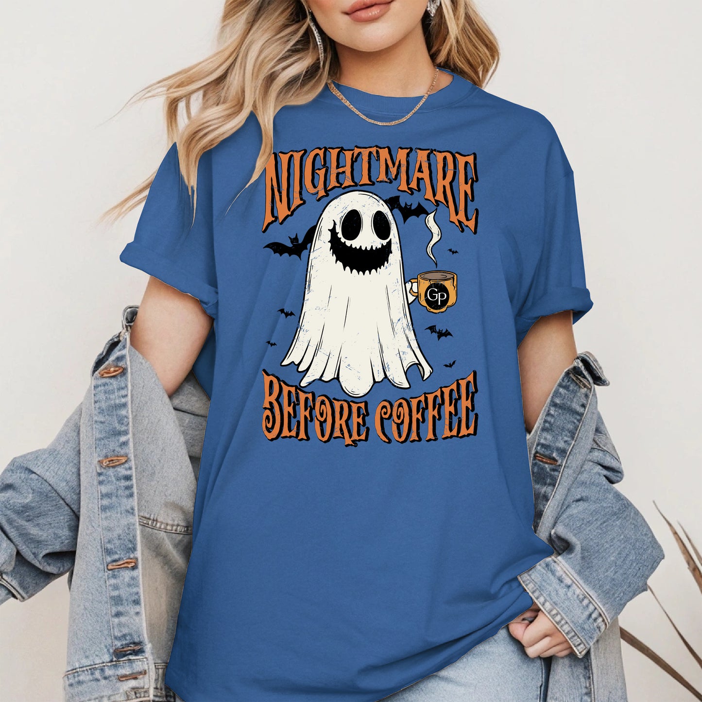 Funny Halloween Ghost Tee for Coffee Shirt