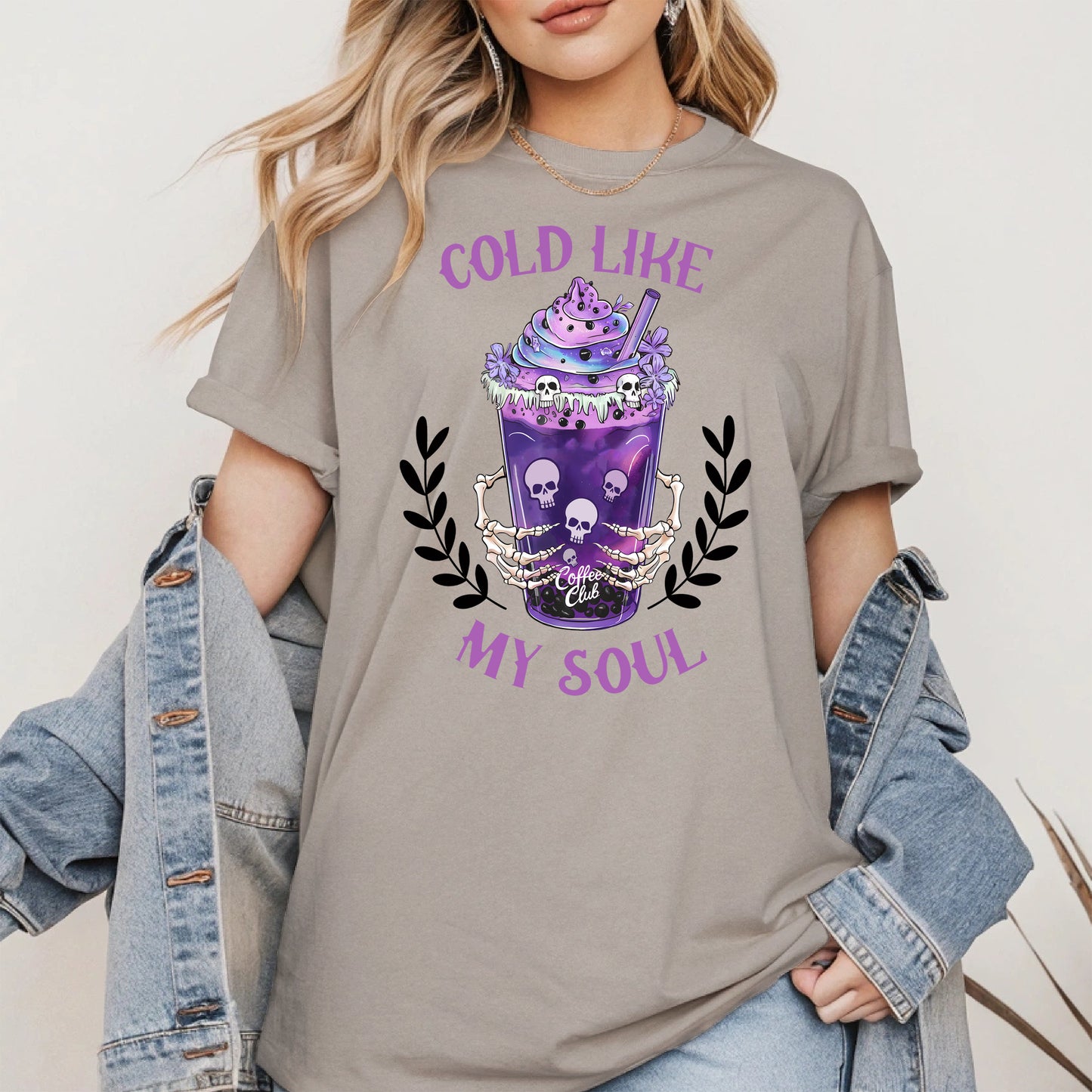Cold Like My Soul Iced Coffee Halloween Shirt
