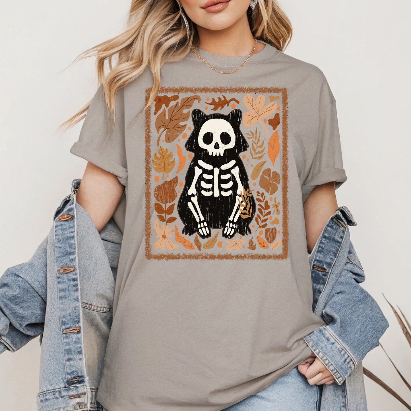 Halloween raccoon floral halloween shirt