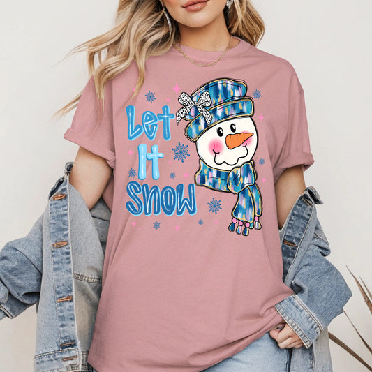 Cute Snowman Face Christmas Shirt