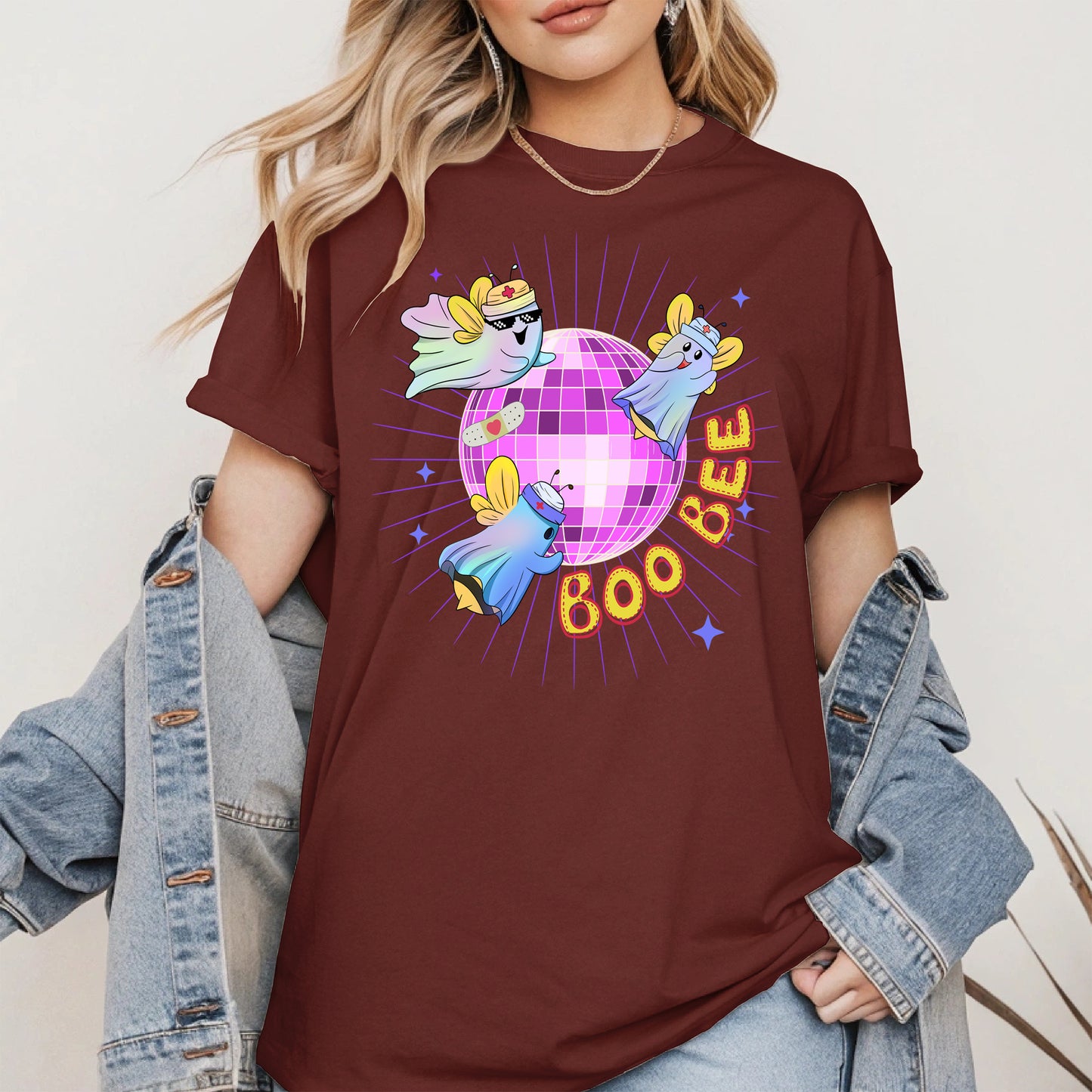 Boo Bee – Cute Disco Ghost Nurse Bee Shirt
