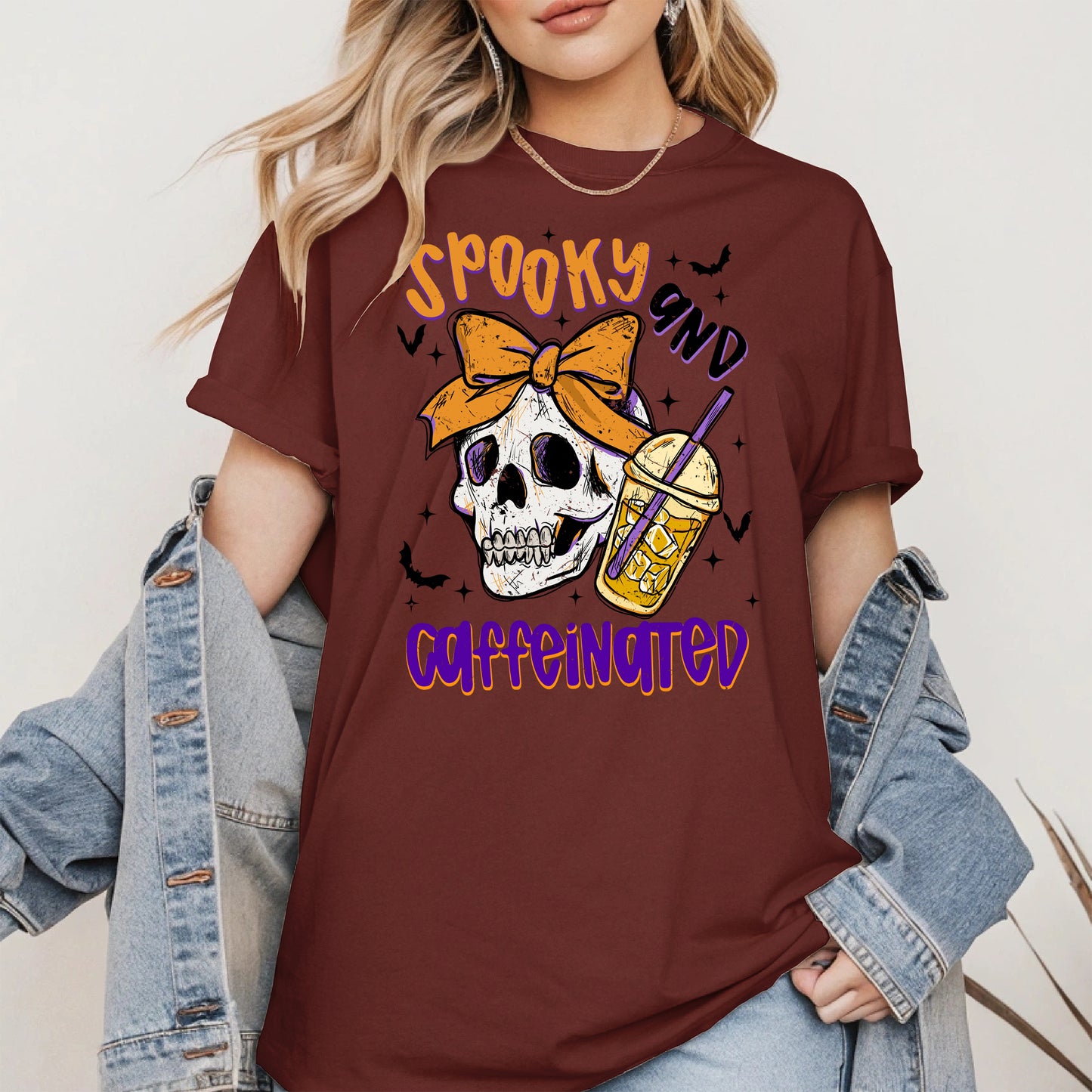 Spooky and Caffeinated halloween shirt
