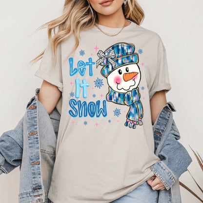 Cute Snowman Face Christmas Shirt