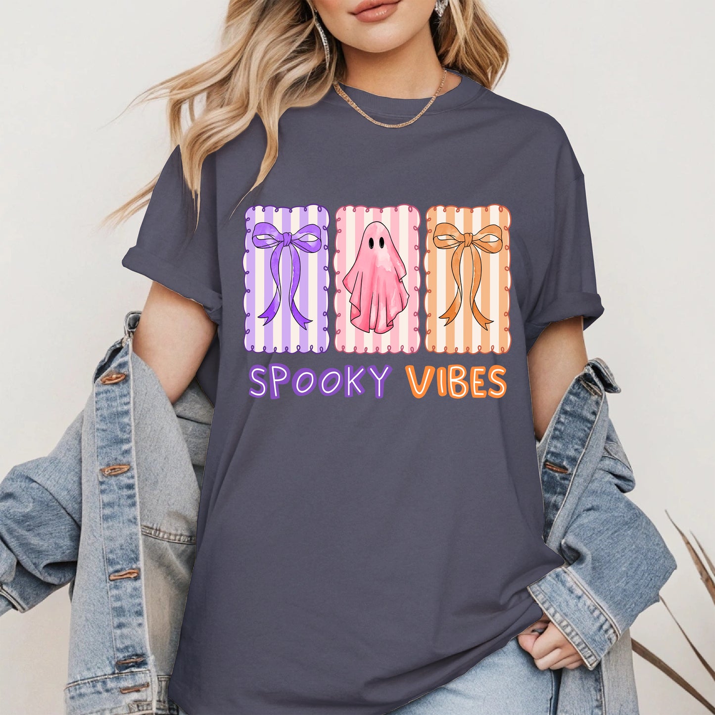 Spooky Vibes Shirt Hoodie Sweatshirt for Halloween and Fall Looks