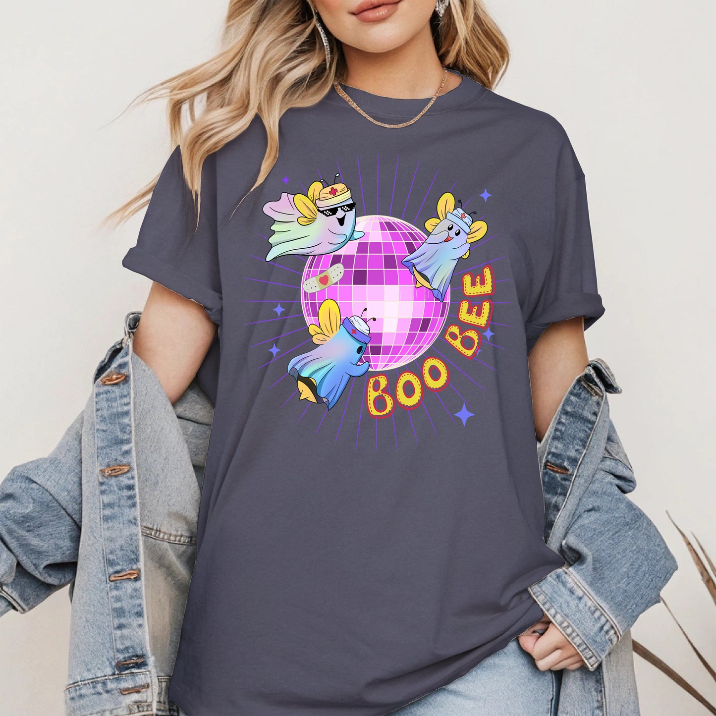 Boo Bee – Cute Disco Ghost Nurse Bee Shirt