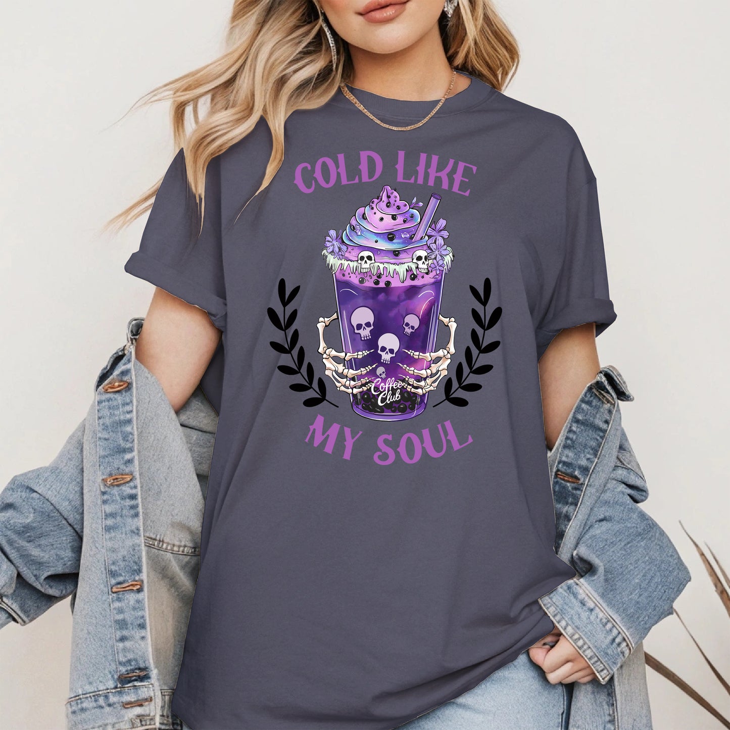 Cold Like My Soul Iced Coffee Halloween Shirt