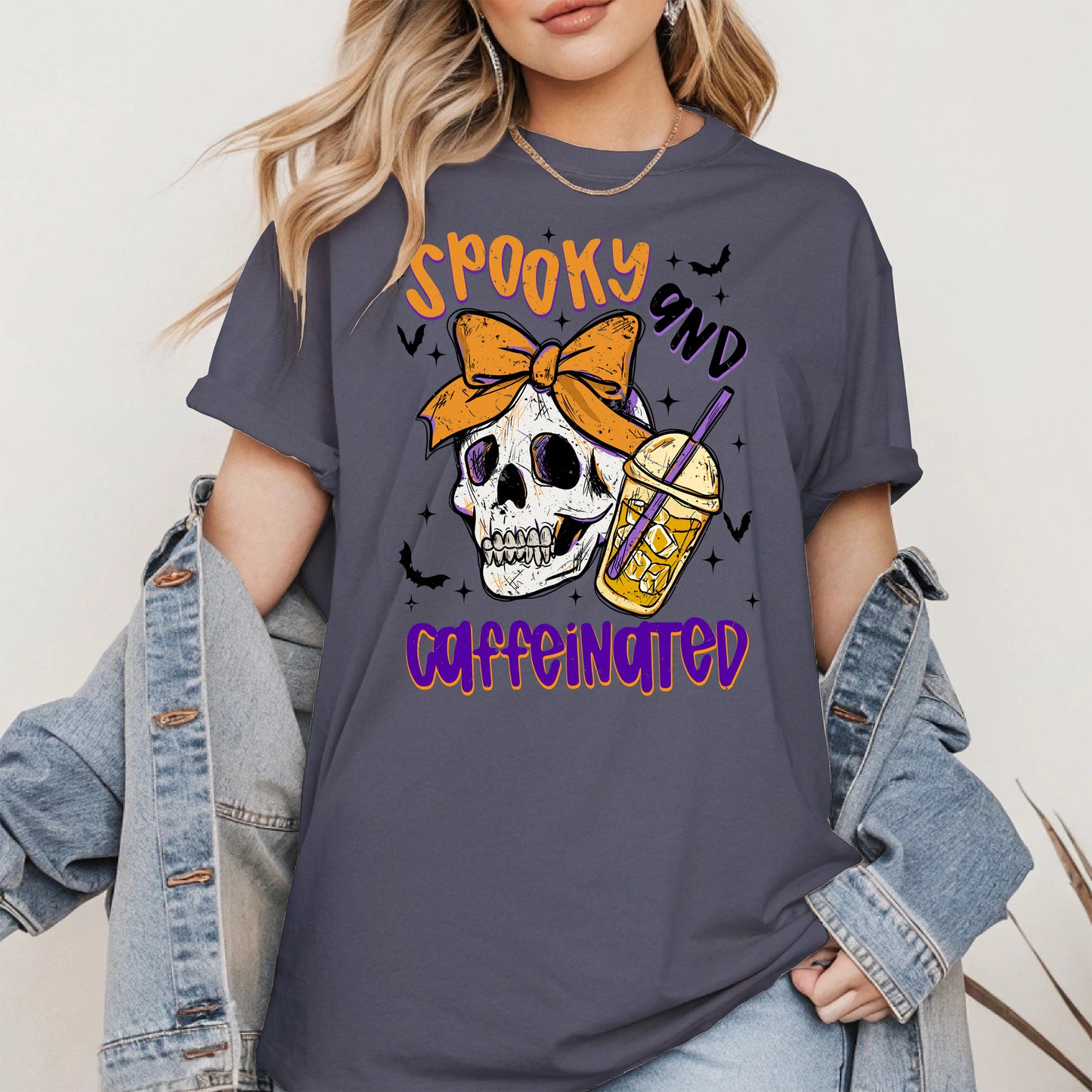 Spooky and Caffeinated halloween shirt