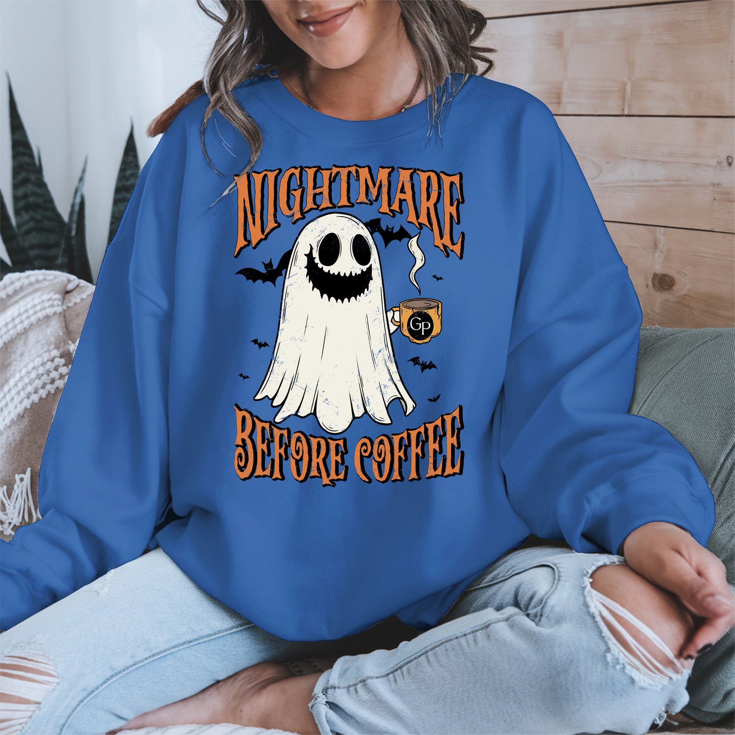 Funny Halloween Ghost Tee for Coffee Shirt