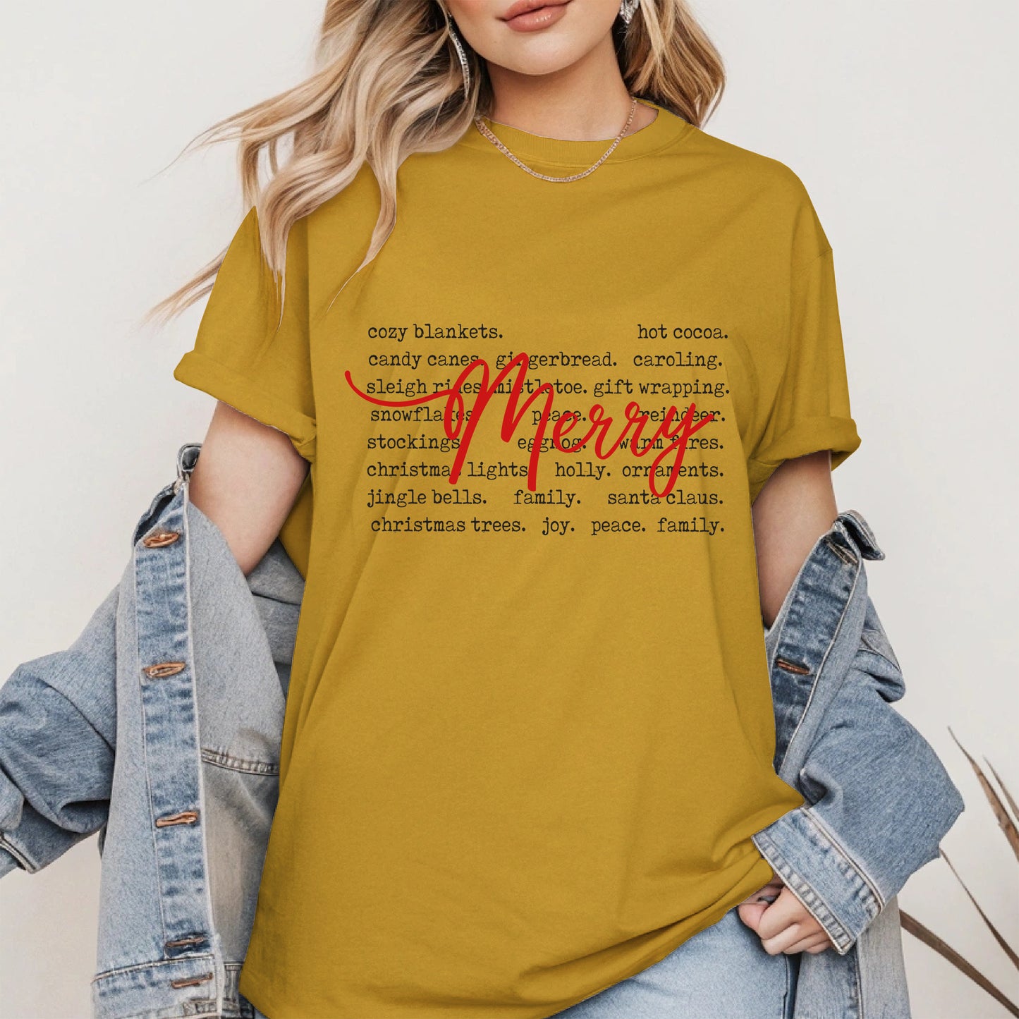 Merry Christmas Typography Shirt Hoodie