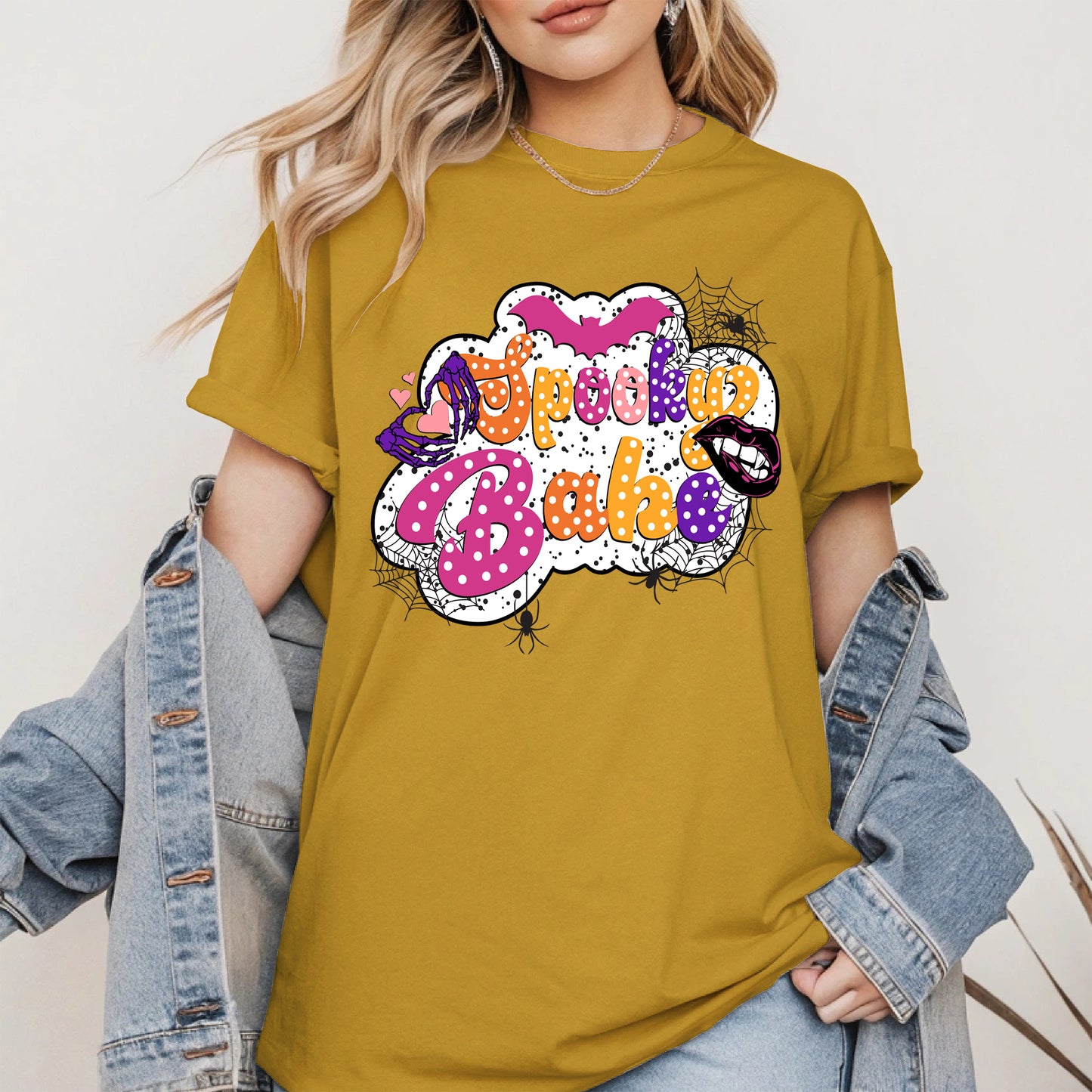 Spooky Babe Halloween Shirt Cute Gothic Retro Tee