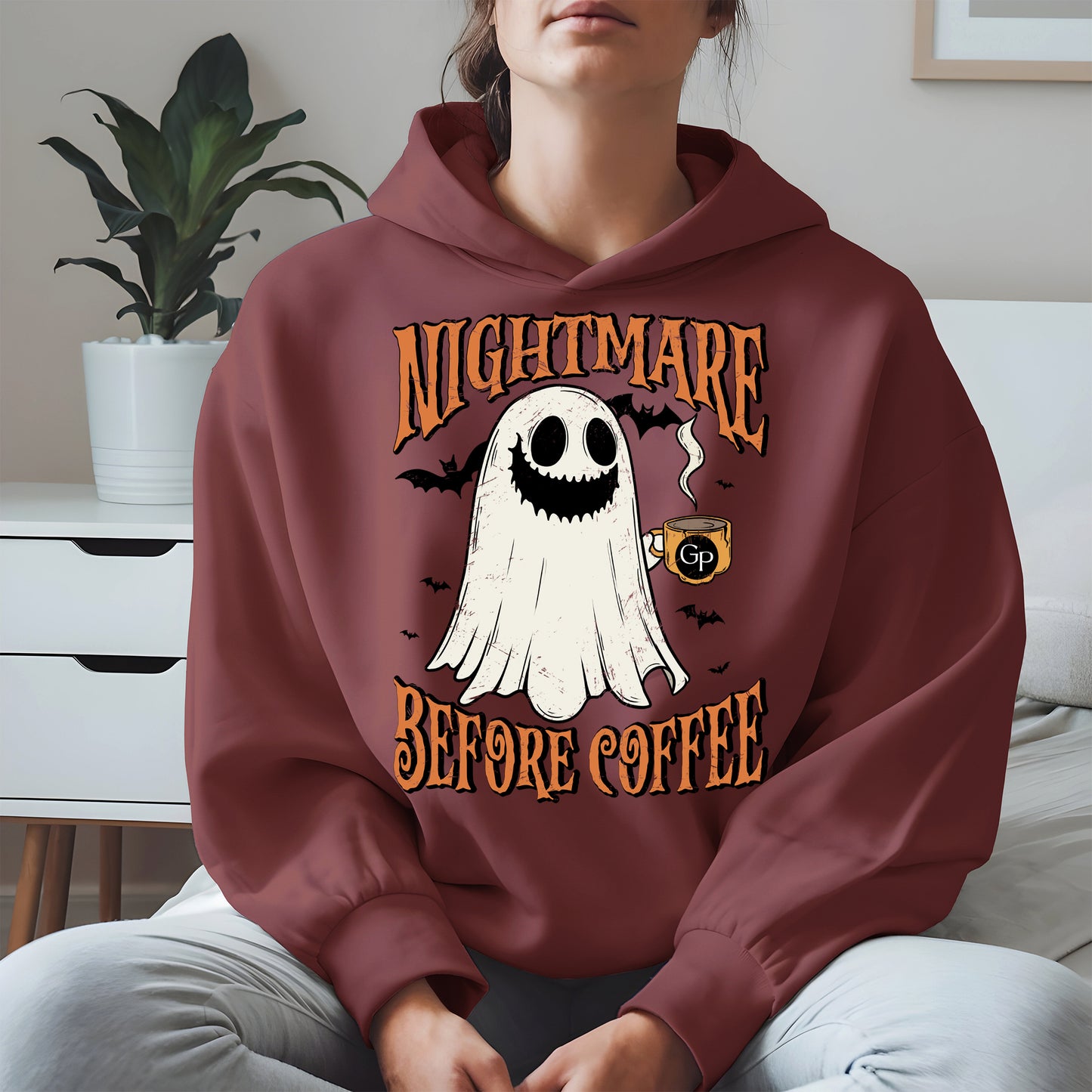 Funny Halloween Ghost Tee for Coffee Shirt