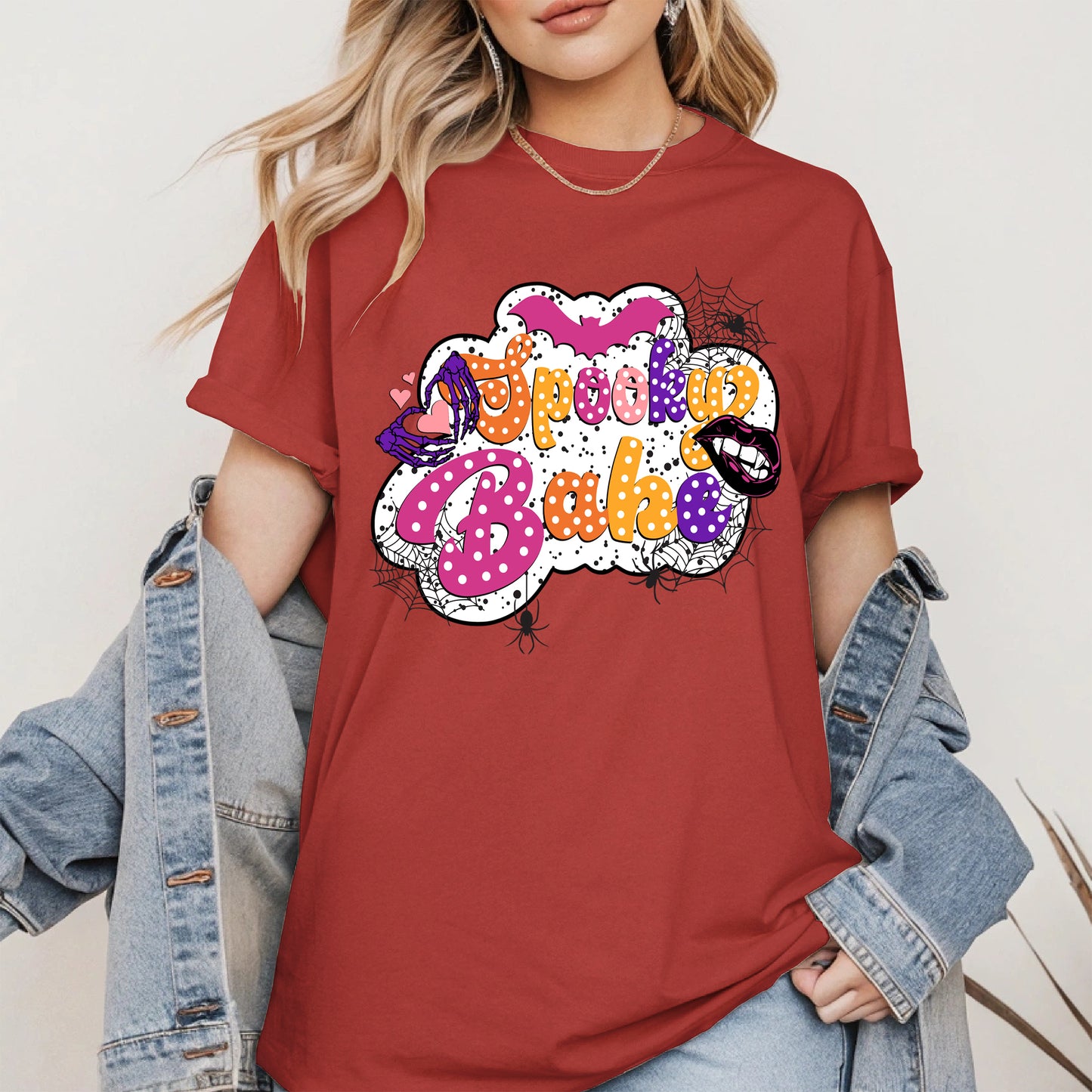 Spooky Babe Halloween Shirt Cute Gothic Retro Tee