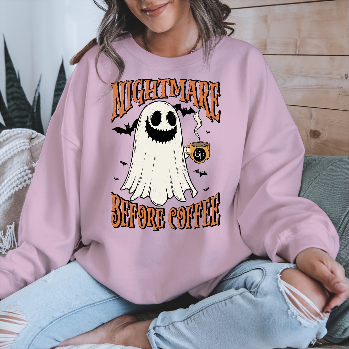 Funny Halloween Ghost Tee for Coffee Shirt