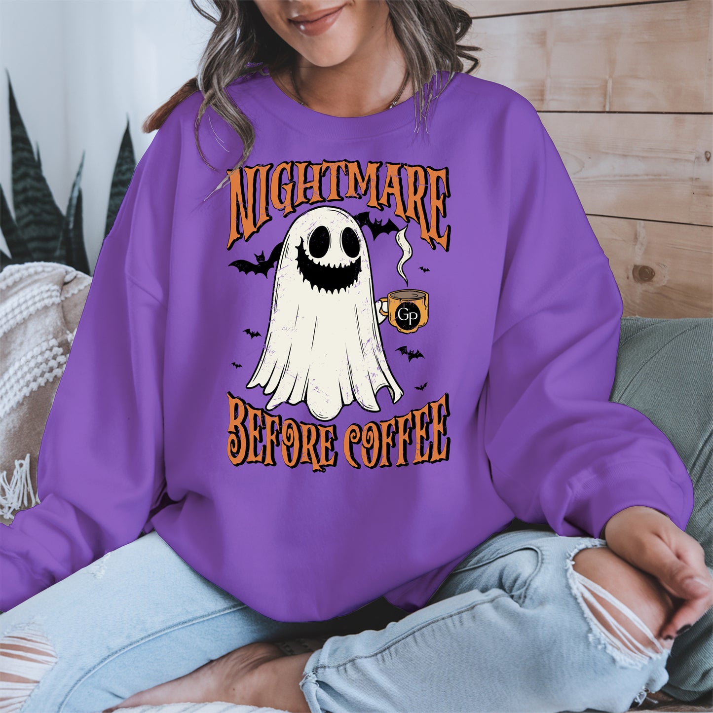 Funny Halloween Ghost Tee for Coffee Shirt