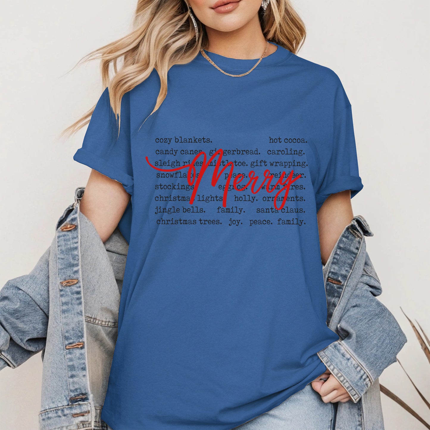 Merry Christmas Typography Shirt Hoodie