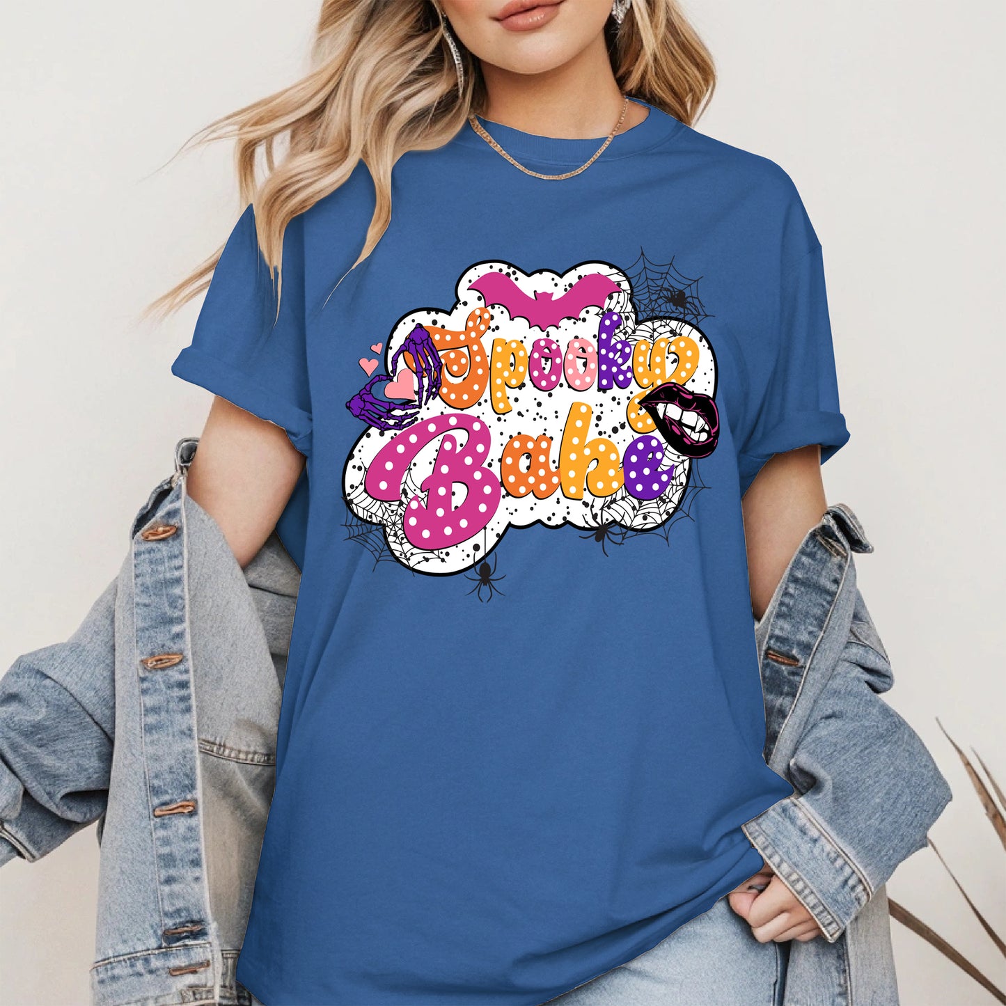 Spooky Babe Halloween Shirt Cute Gothic Retro Tee