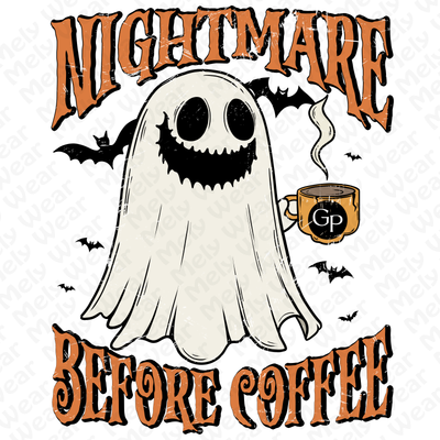 Funny Halloween Ghost Tee for Coffee Shirt